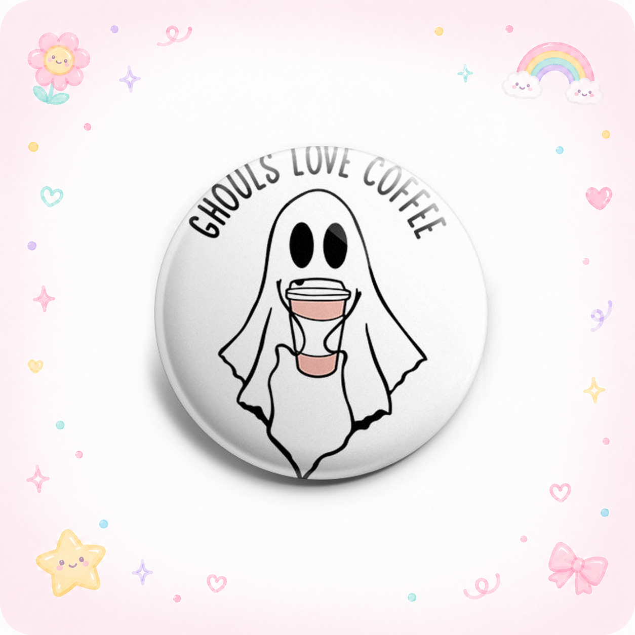 Ghouls Love Coffee Pink Latte Topper - - Topperswap