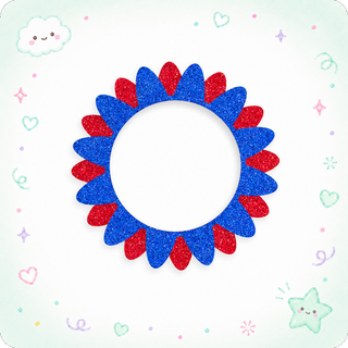 Red & Blue Patriotic Glitter Swapfinity Swapper Frame