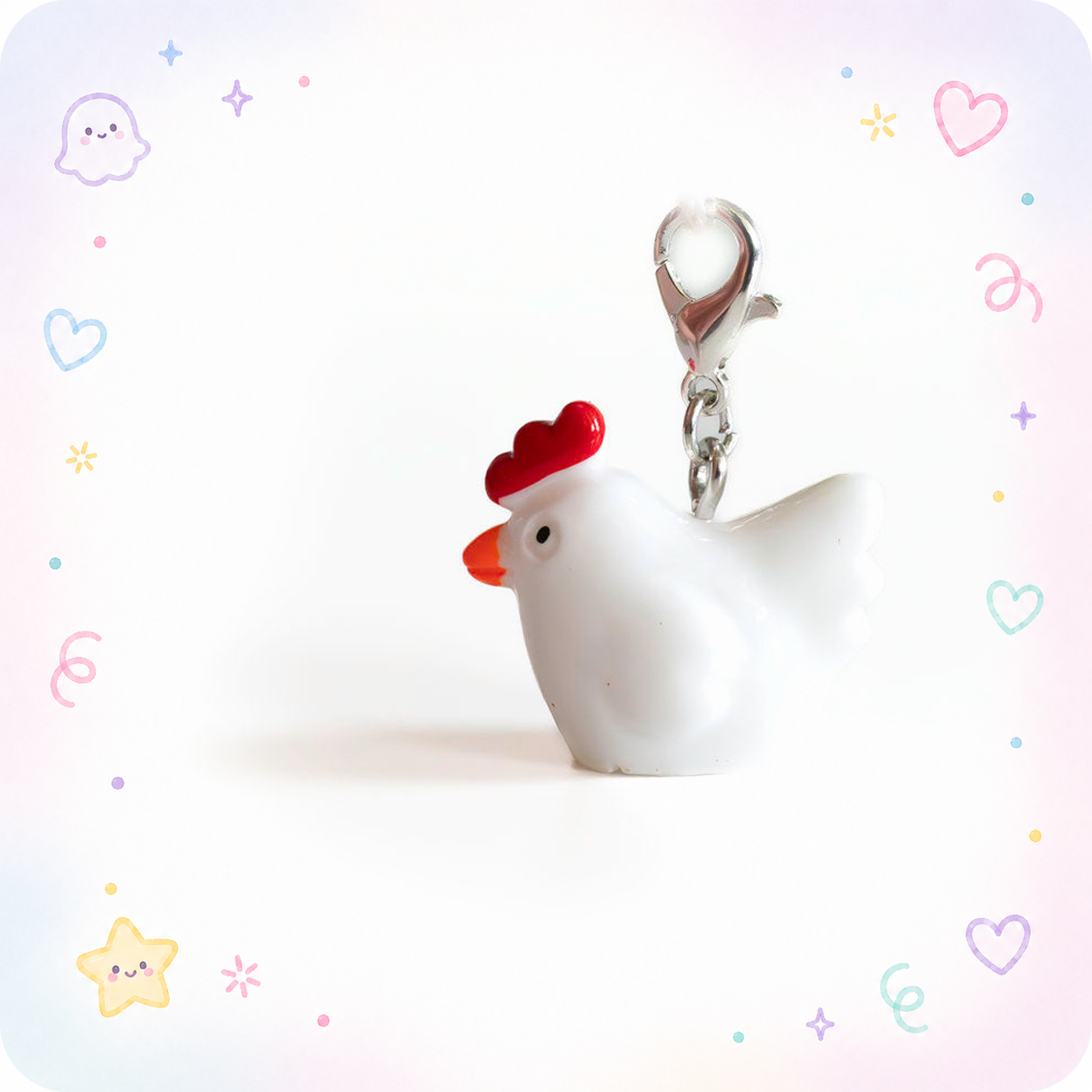 Clucky Chick Charm Badge Reel Add-on - - Topperswap