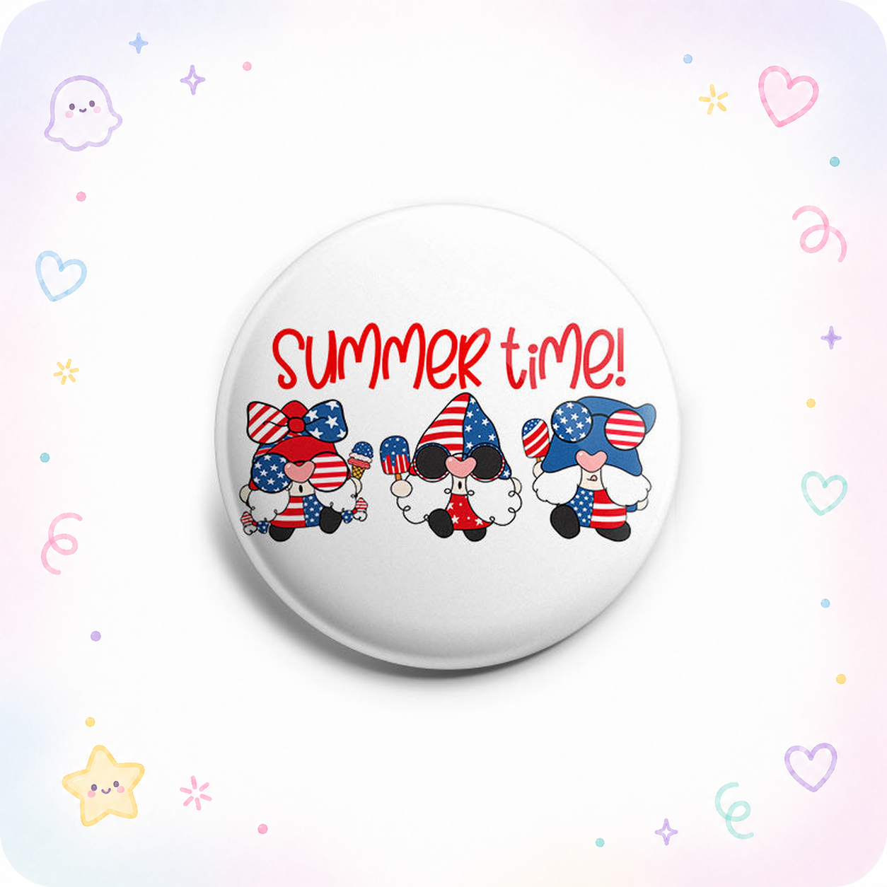 Summertime Freedom Gnomes Topper - - Topperswap