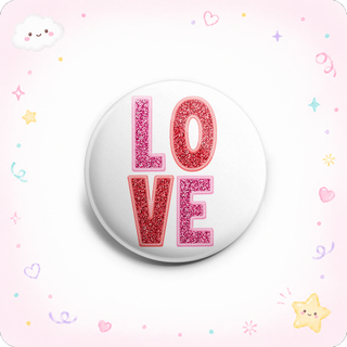 Glittery LOVE Topper