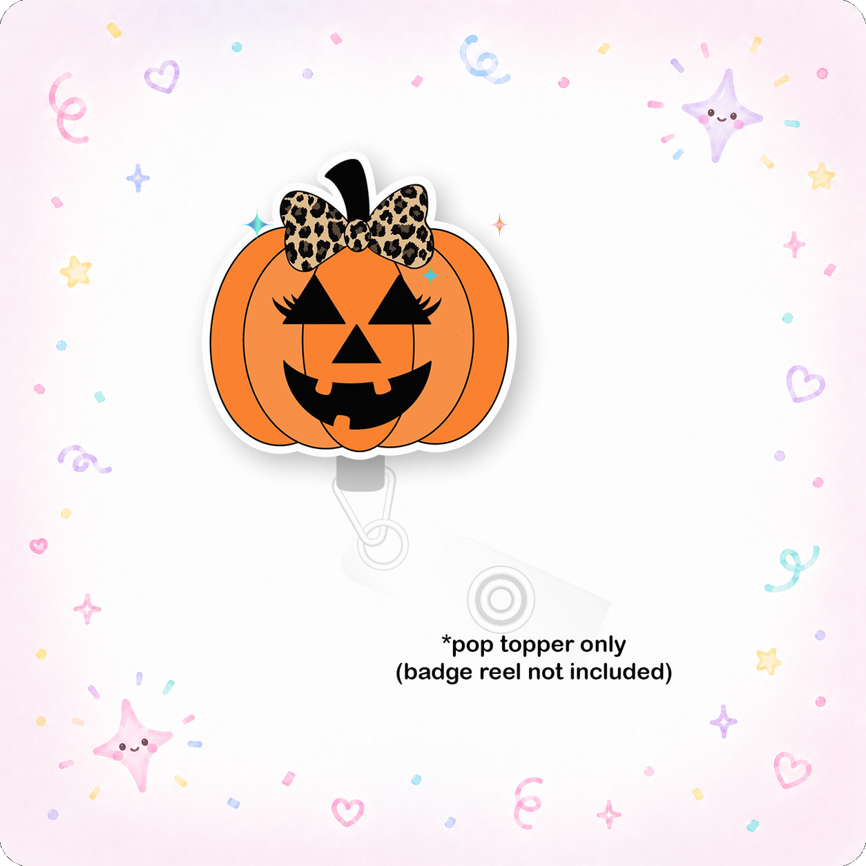 Leopard Glam Pumpkin Pop Topper - - Topperswap