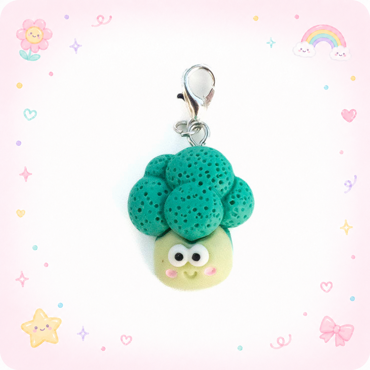 Happy Broccoli Badge Reel Add-on - - Topperswap