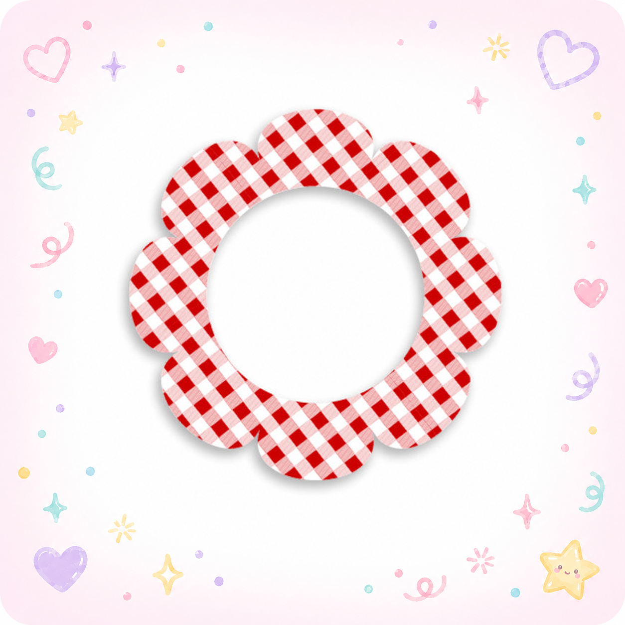 Red Farm Flannel Swapper Frame - - Topperswap