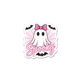Pink Spooky Ghost Sticker