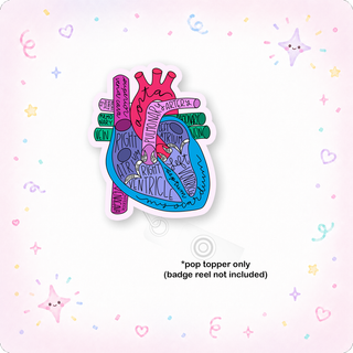 Heart Anatomy Pop Topper