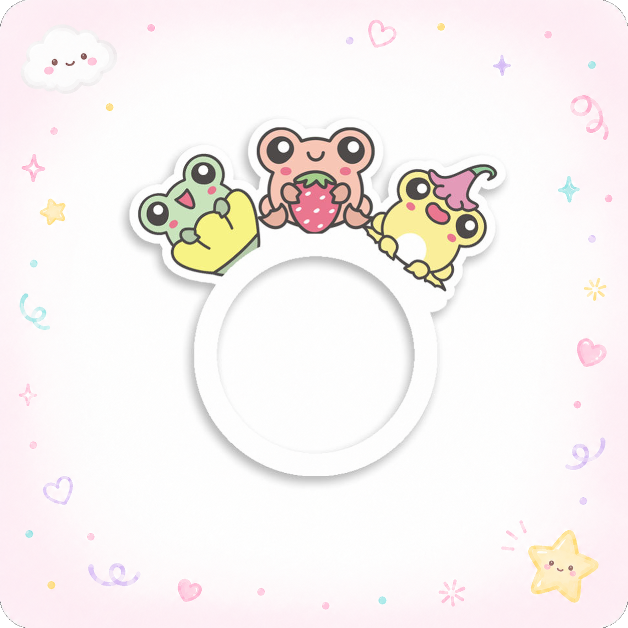 Frog-tastic Spring Fun Swapfinity Swapper Frame - - Topperswap