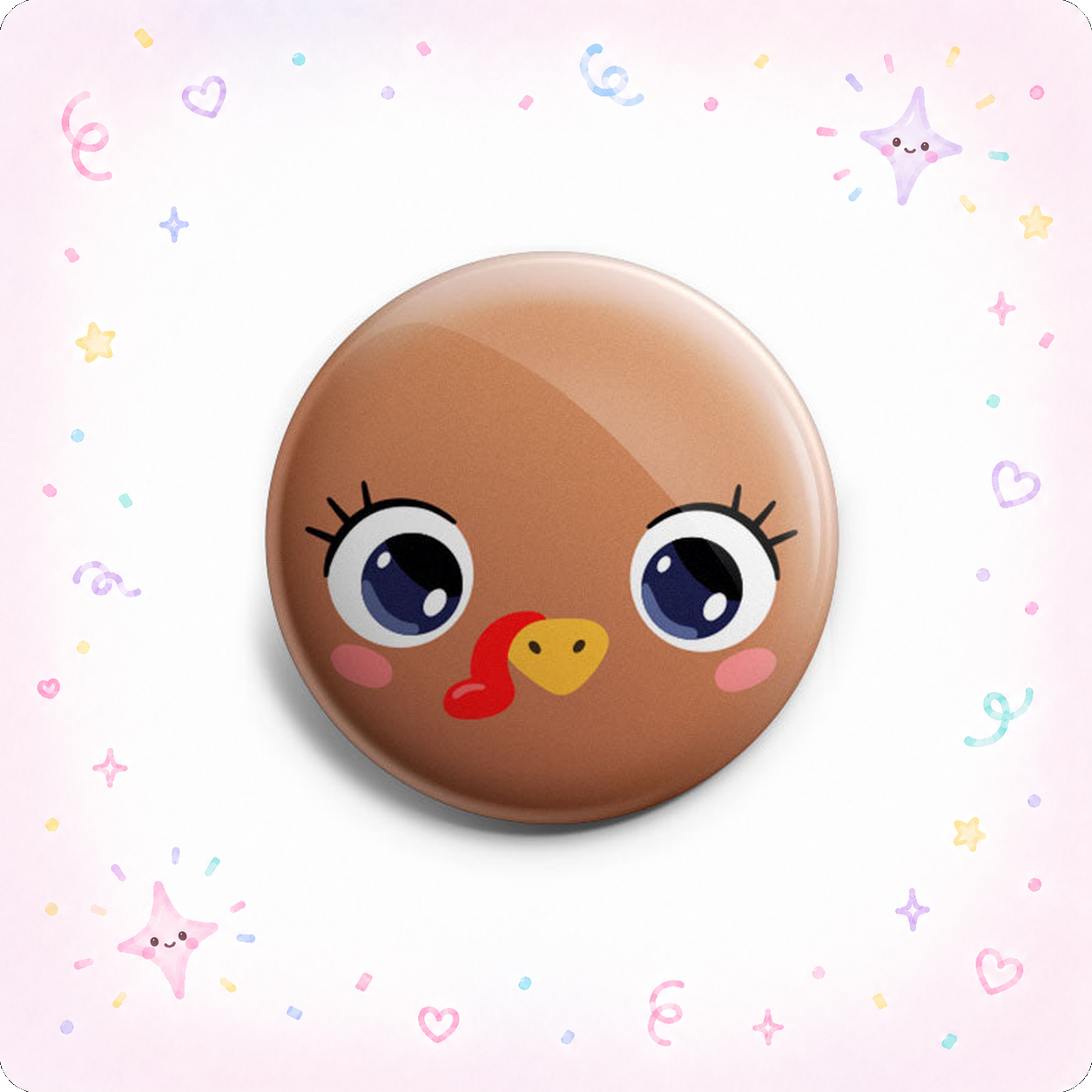 Pretty Turkey Face Topper - - Topperswap
