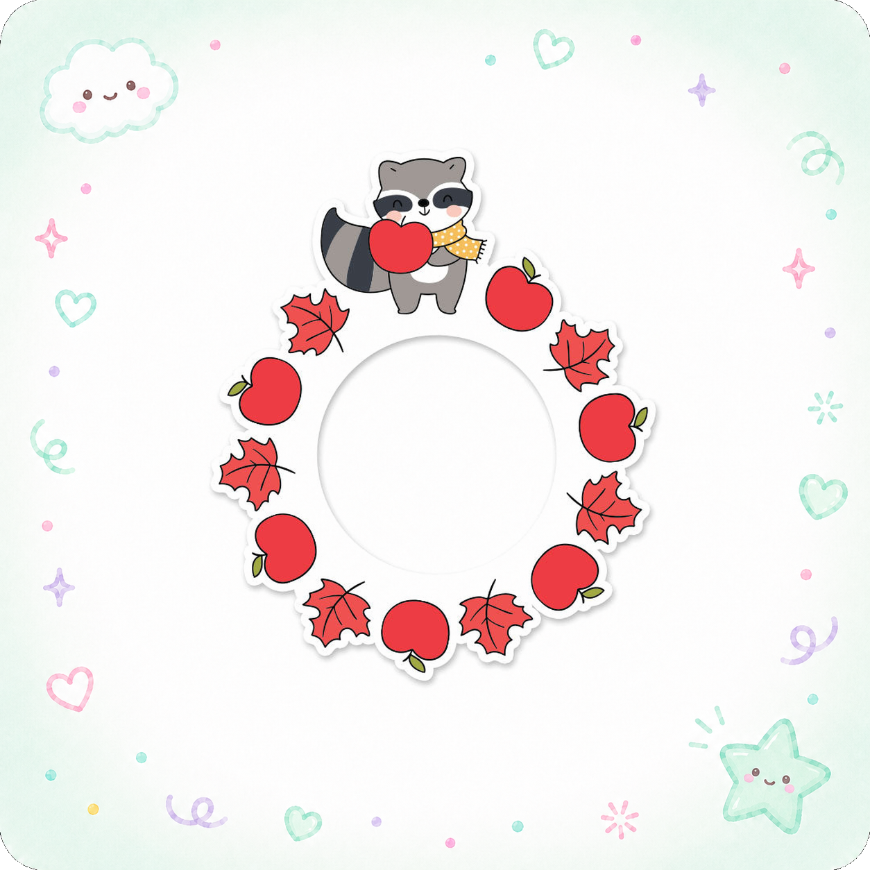 Raccoon's Autumn Harvest Swapfinity Swapper Frame - - Topperswap