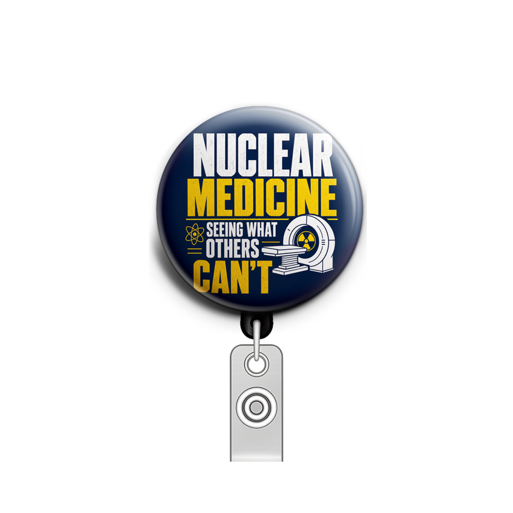 Custom Design – Cool Nuclear medicine imaging theme - Badge Reel (Alligator, Black) - Topperswap