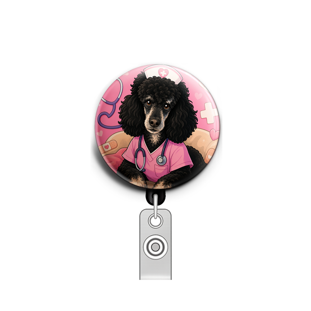 My pet wearing nurse scrubs and a tiny stethoscope - the cut…