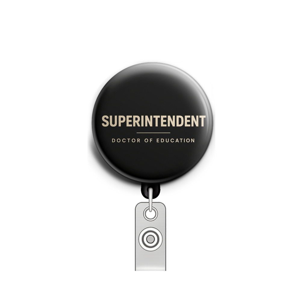 Superintendent (black background; for a man’s badge), profes…