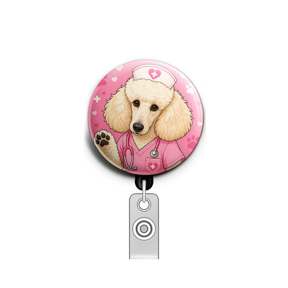 My pet wearing nurse scrubs and a tiny stethoscope - the cut…