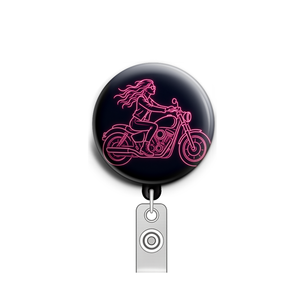 Female on a motorcycle 