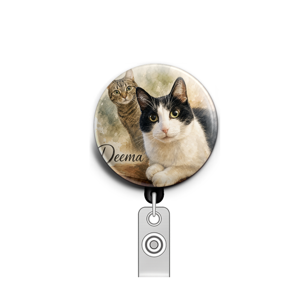 Custom Design – Deema - Badge Reel (Alligator, Black) - Topperswap