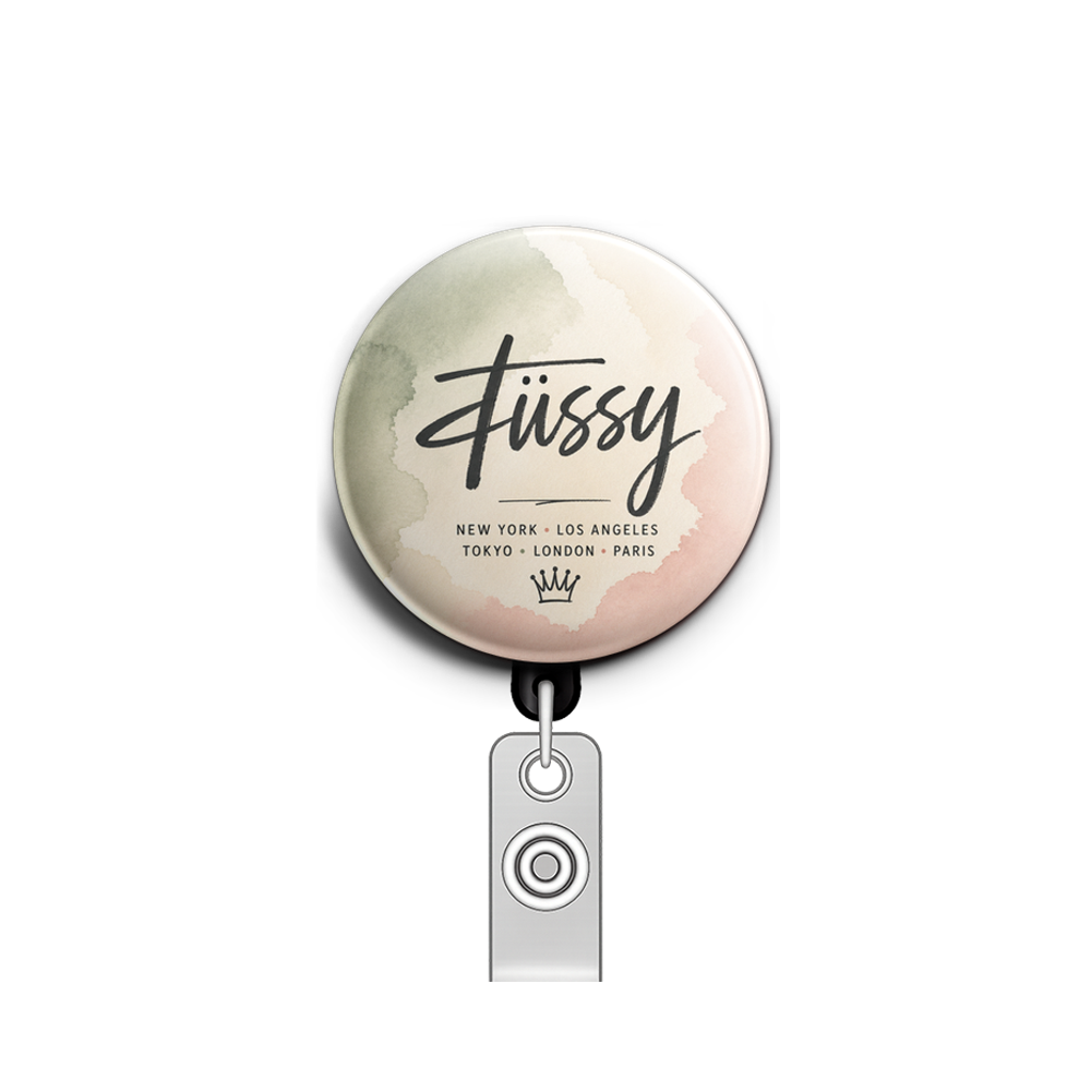 Custom Design – Stussy - Badge Reel (Alligator, Black) - Topperswap