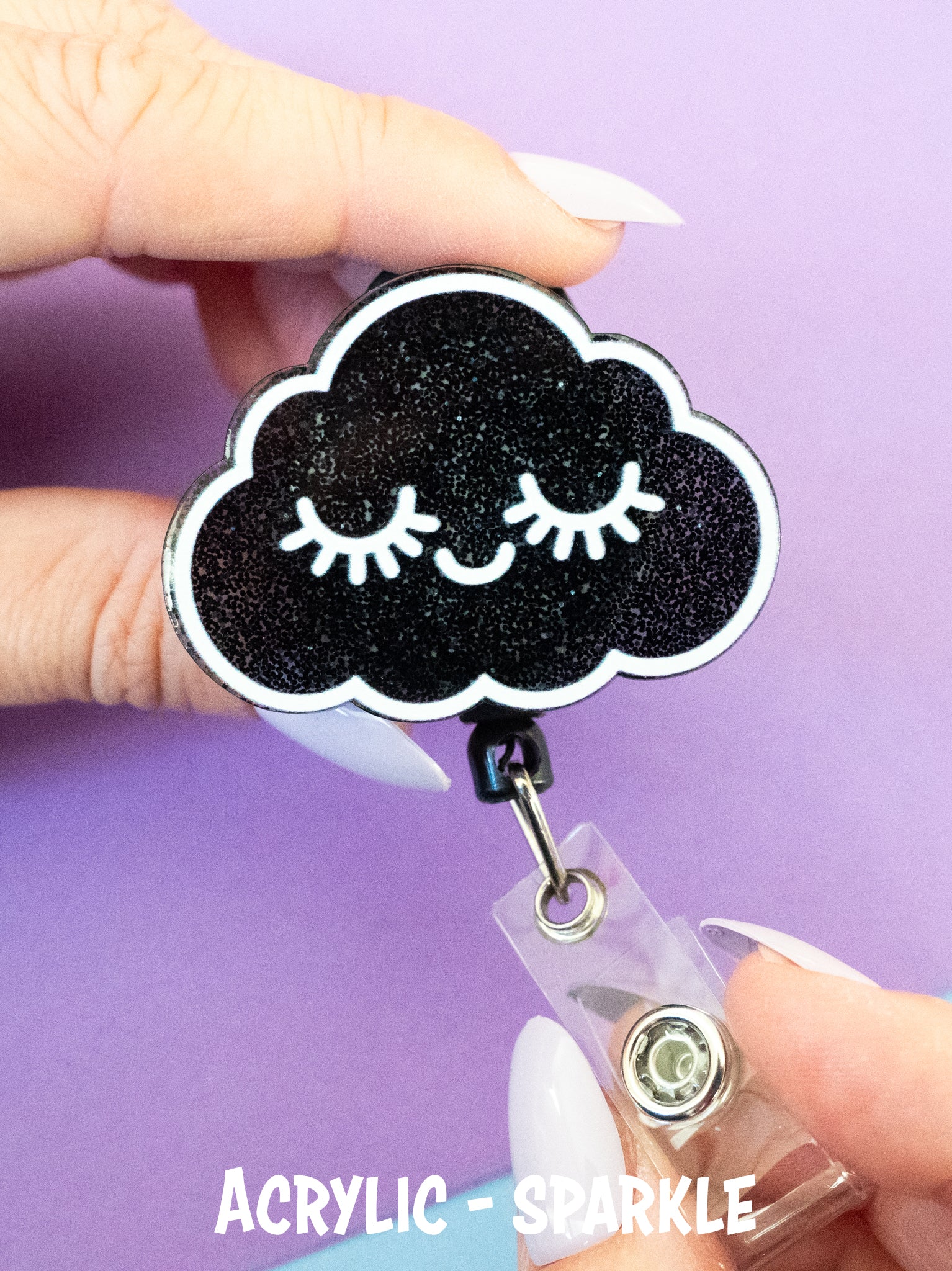 Black Cloud Pop Topper - Acrylic - Make it Sparkle - Topperswap