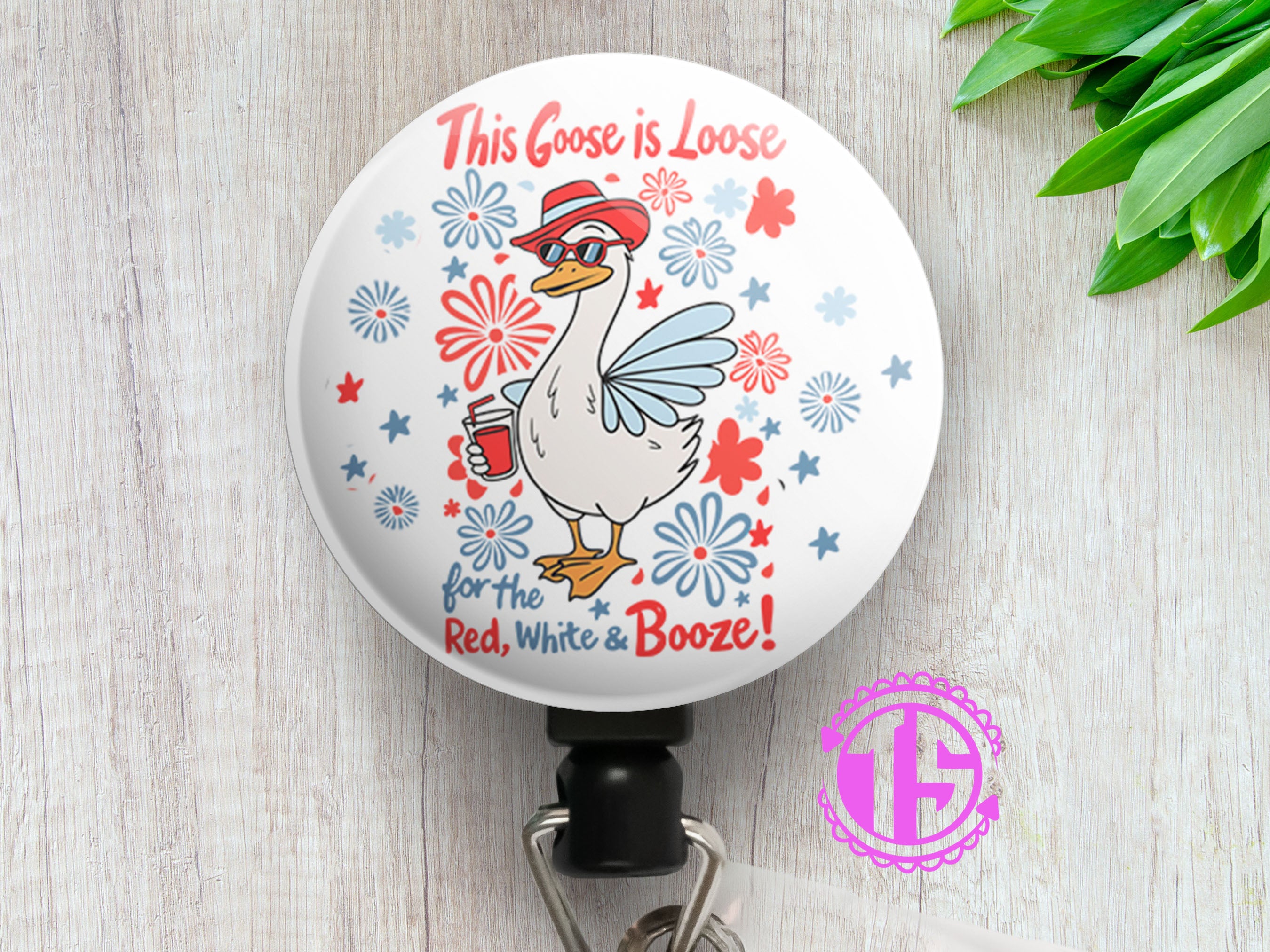 Goose on the Loose Swapfinity Retractable ID Badge Reel - - Topperswap