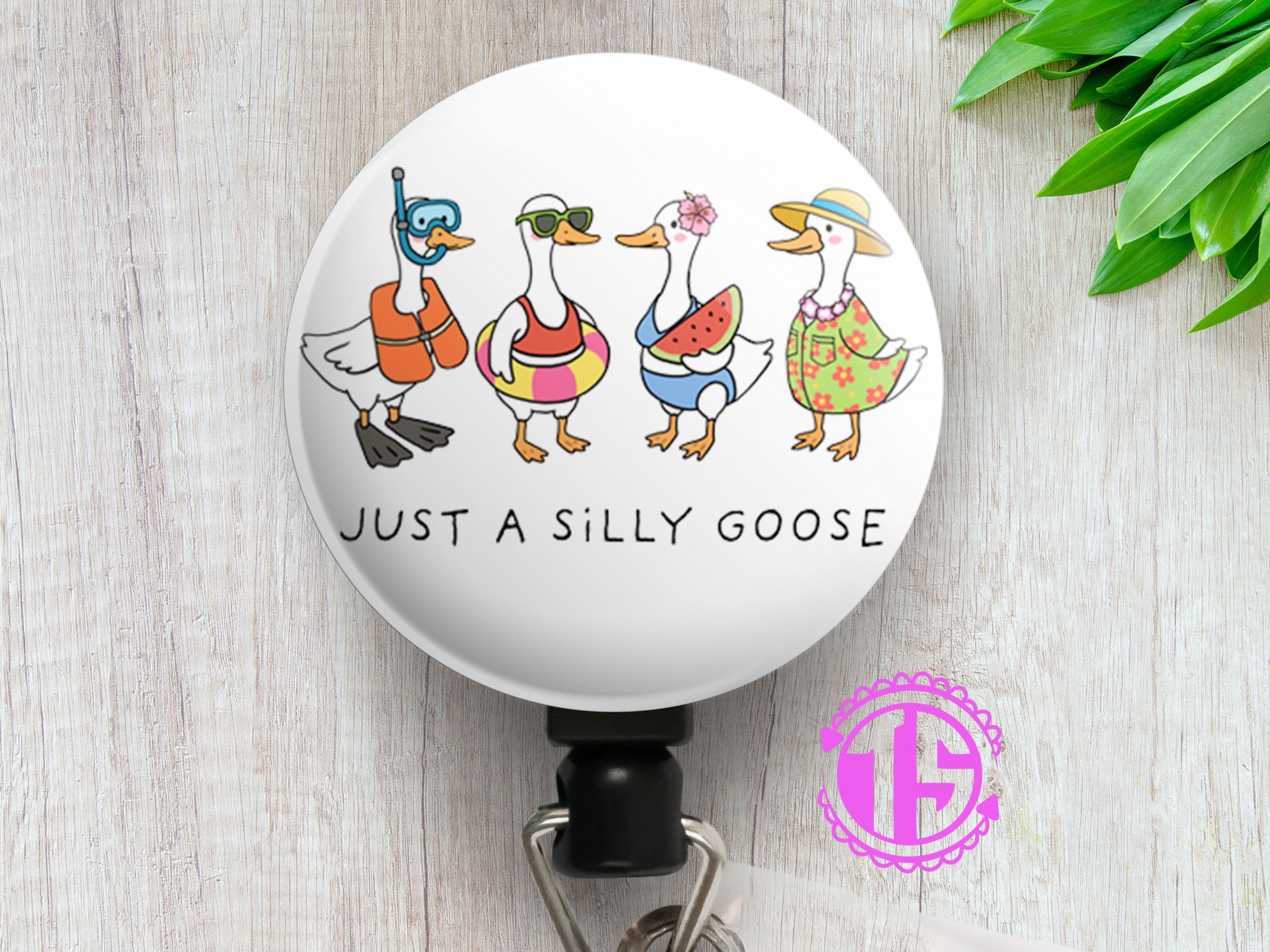 Flower Power Smile Swapfinity Retractable ID Badge Reel - Alligator Clip / Black - Topperswap