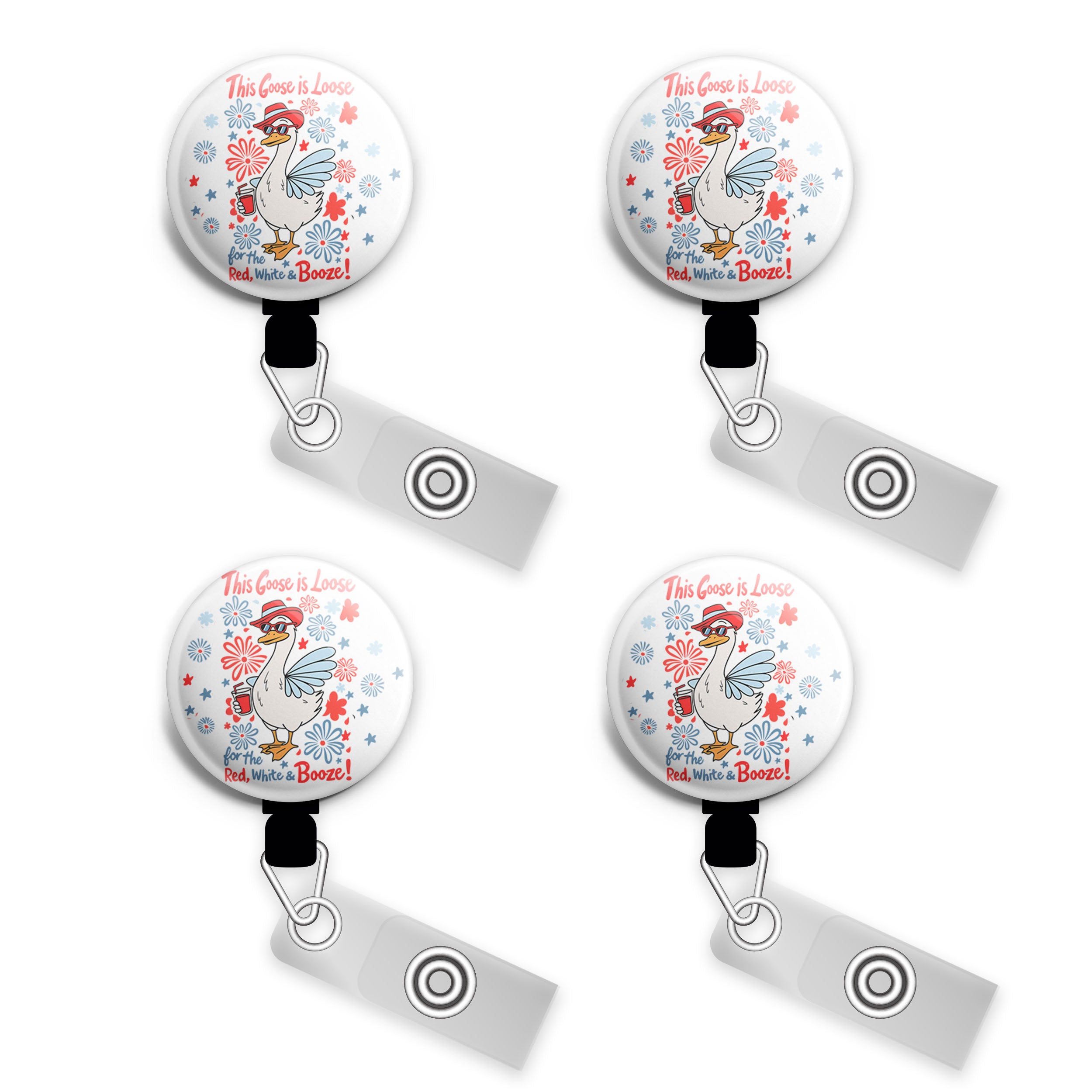 Goose on the Loose Swapfinity Retractable ID Badge Reel - - Topperswap
