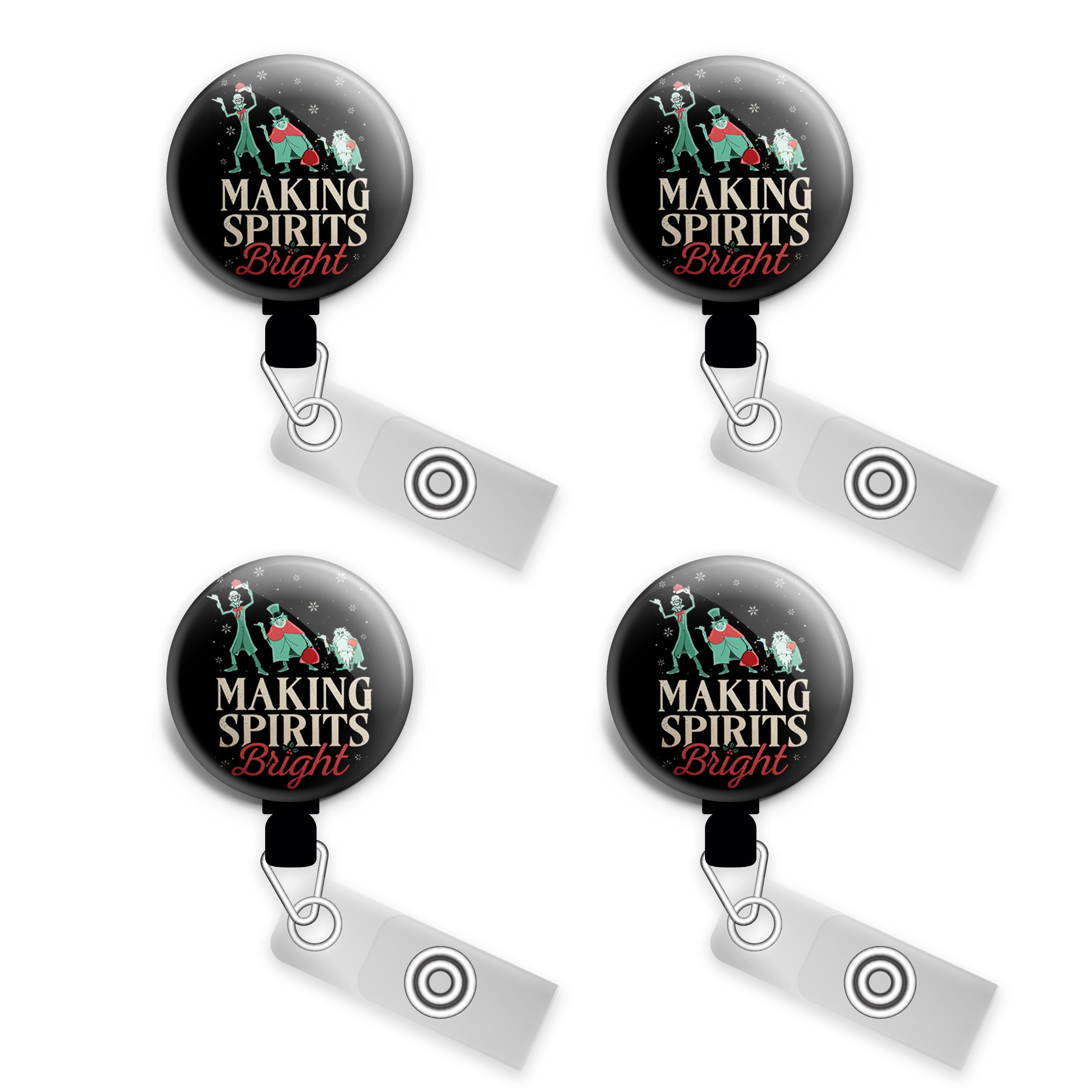 Making Spirits Bright (Dark) Swapfinity Retractable ID Badge Reel -  - Topperswap