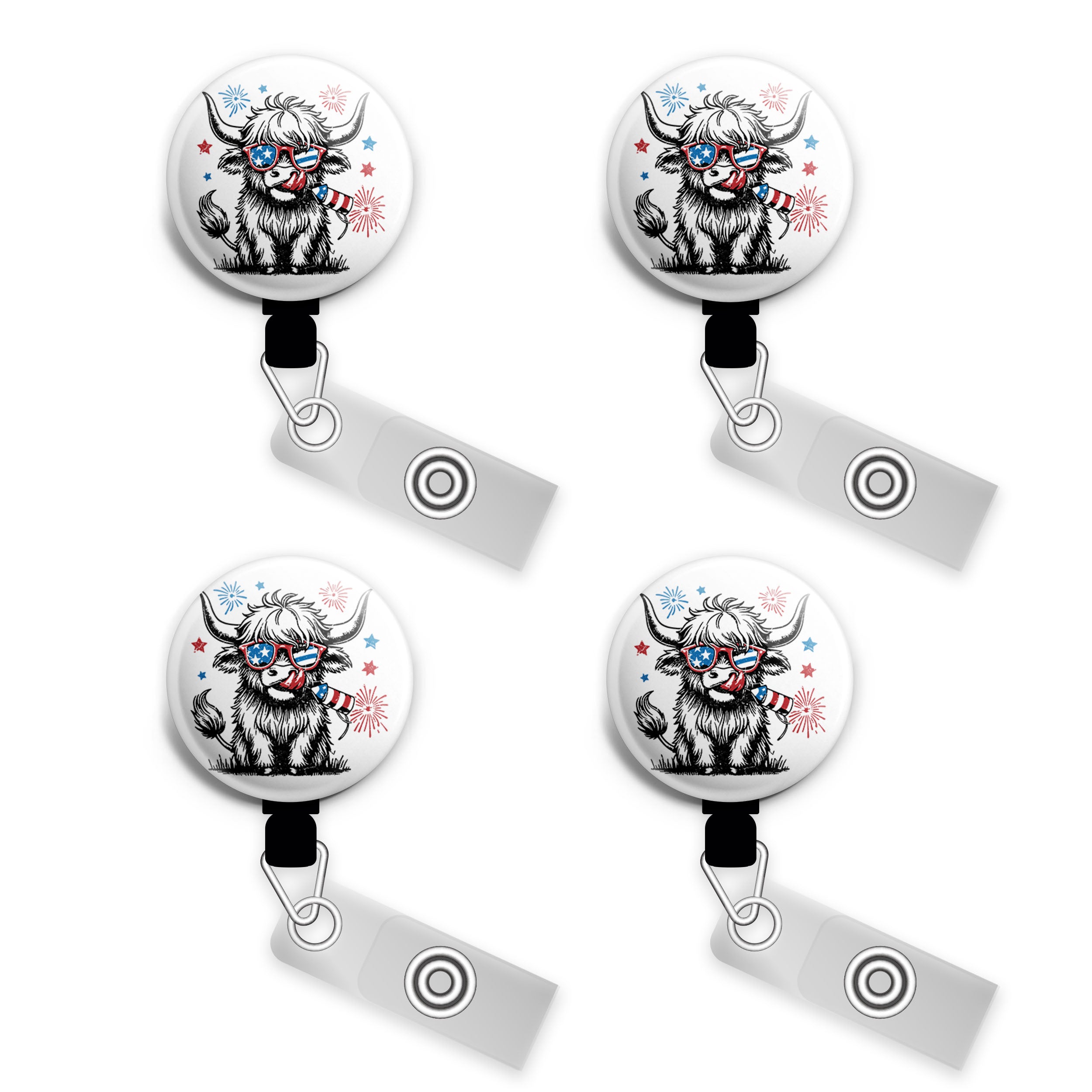 Moo-rah for the USA Swapfinity Retractable ID Badge Reel - - Topperswap