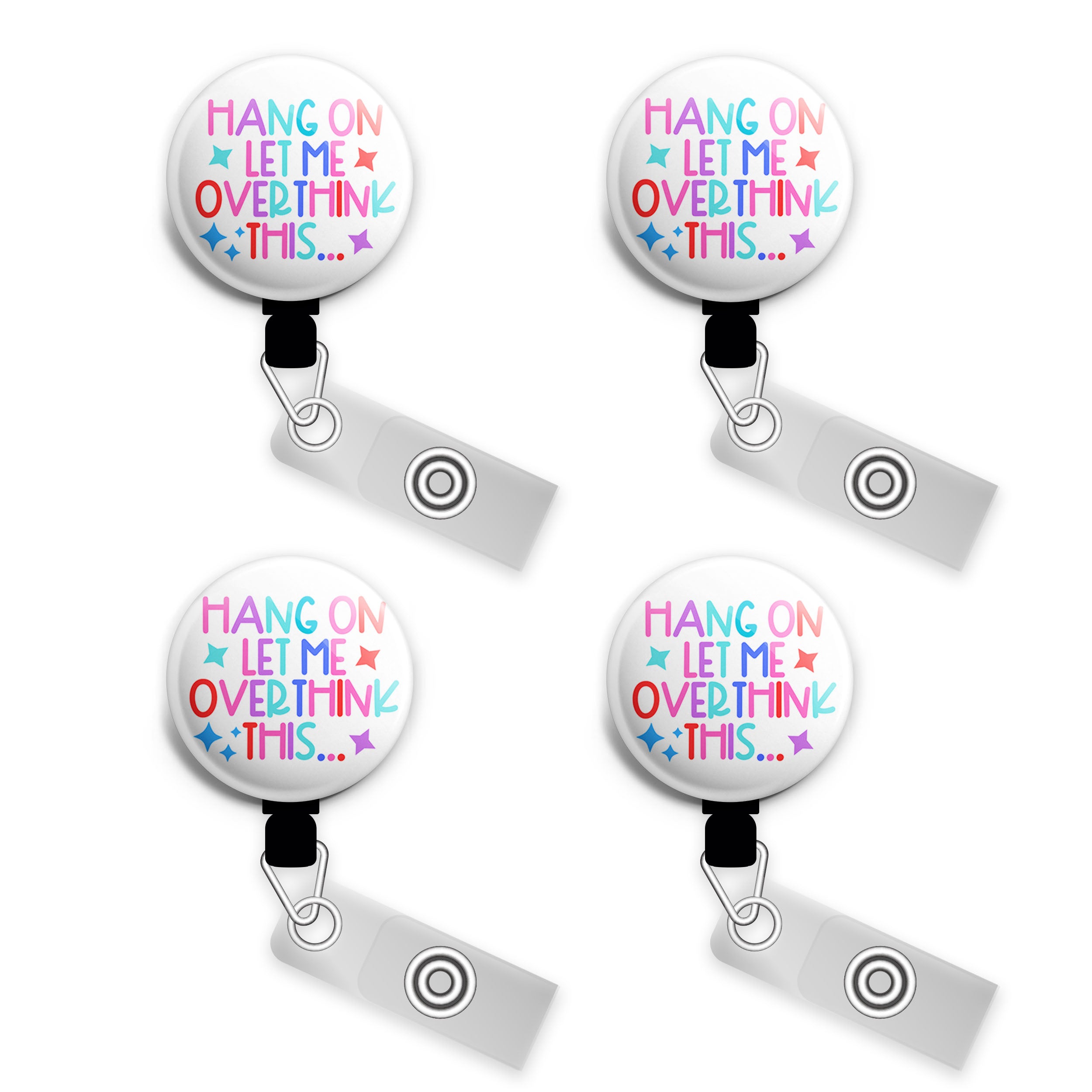 Hang on Let Me Overthink This… Swapfinity Retractable ID Badge Reel -  - Topperswap