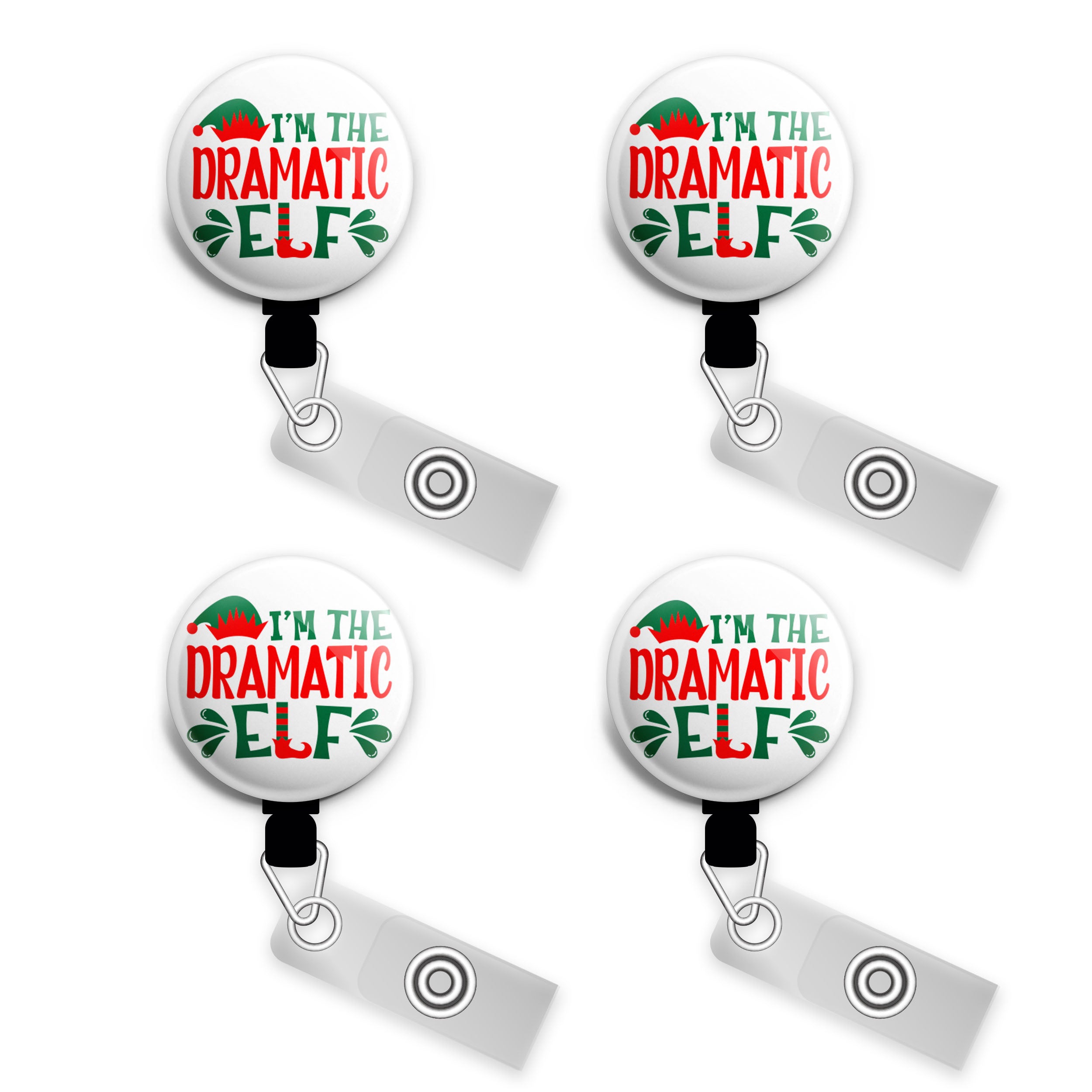 I'm The Dramatic Elf Swapfinity Retractable ID Badge Reel -  - Topperswap