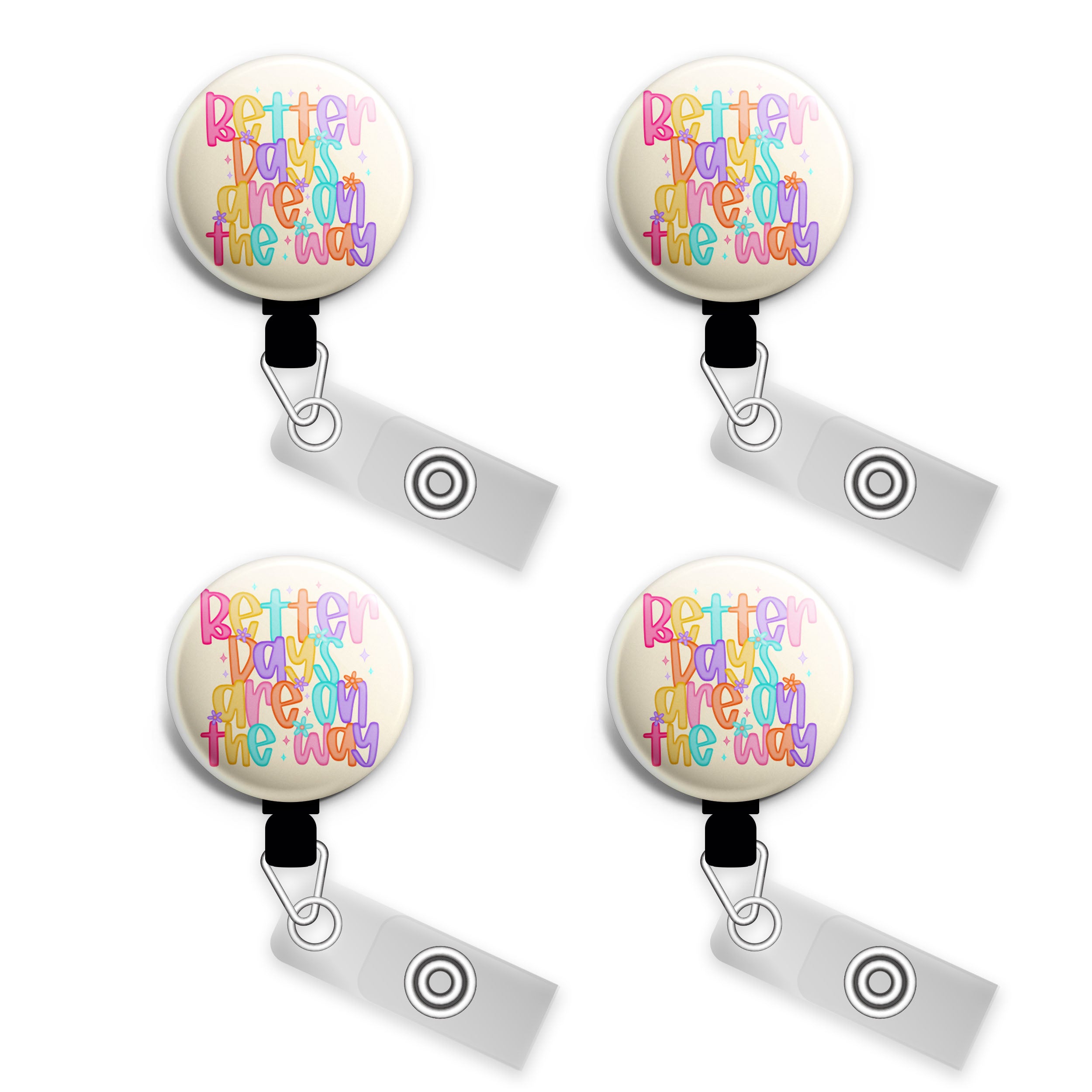 Tropical Turtle Bloom Swapfinity Retractable ID Badge Reel - - Topperswap