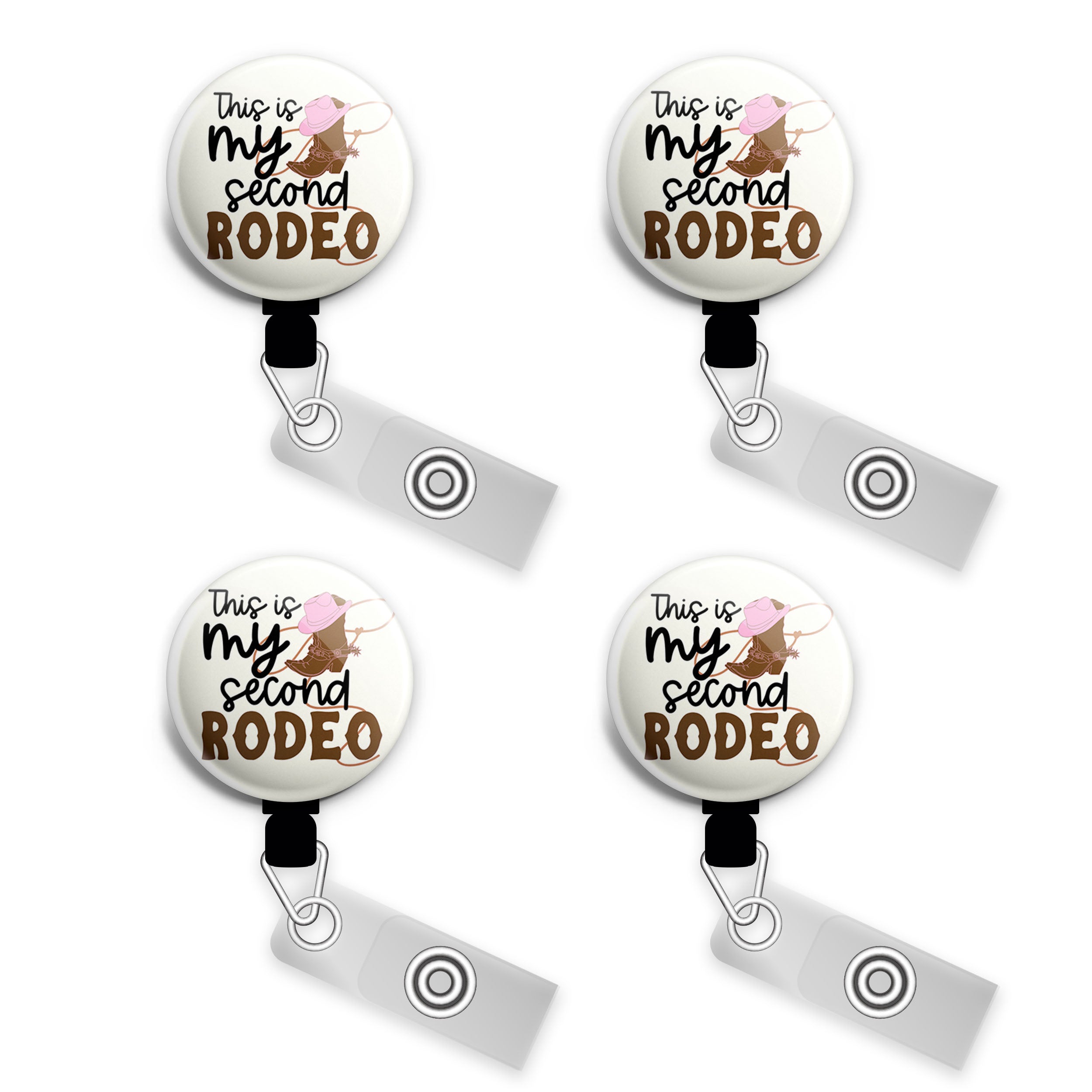 This Is My Second Rodeo Swapfinity Retractable ID Badge Reel -  - Topperswap
