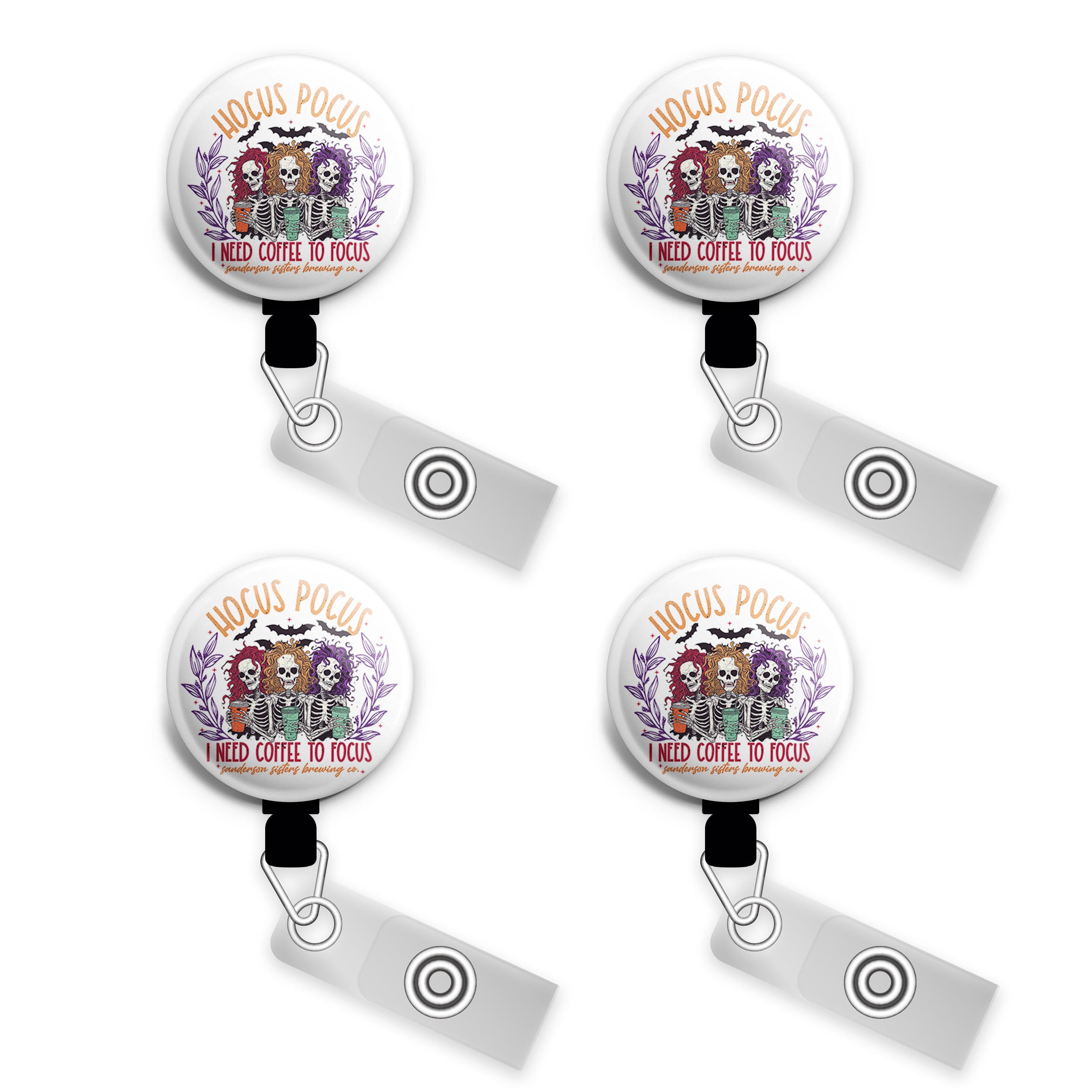 Three Coffee Sisters Swapfinity Retractable ID Badge Reel -  - Topperswap