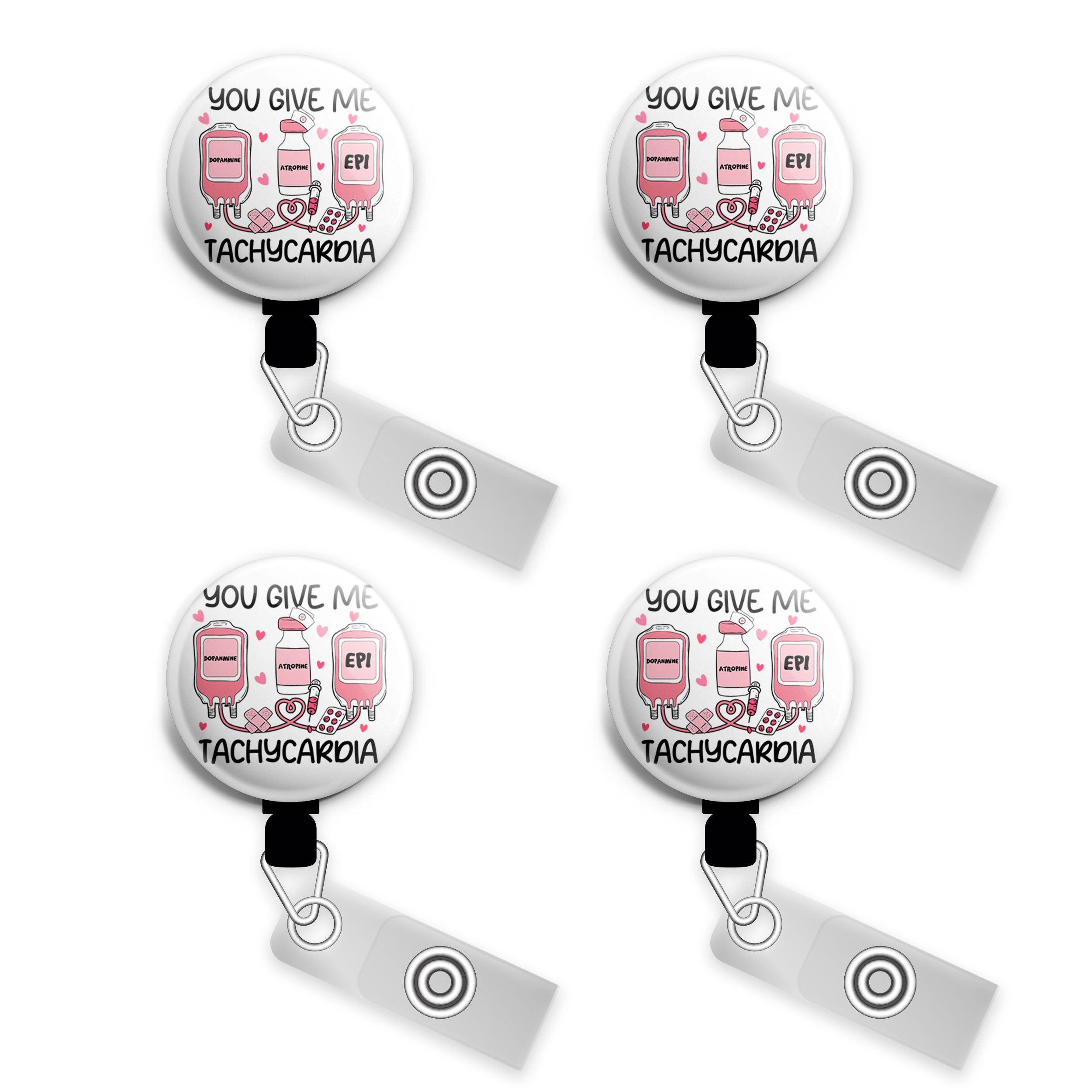 Tachycardia Love Note Swapfinity Retractable ID Badge Reel -  - Topperswap