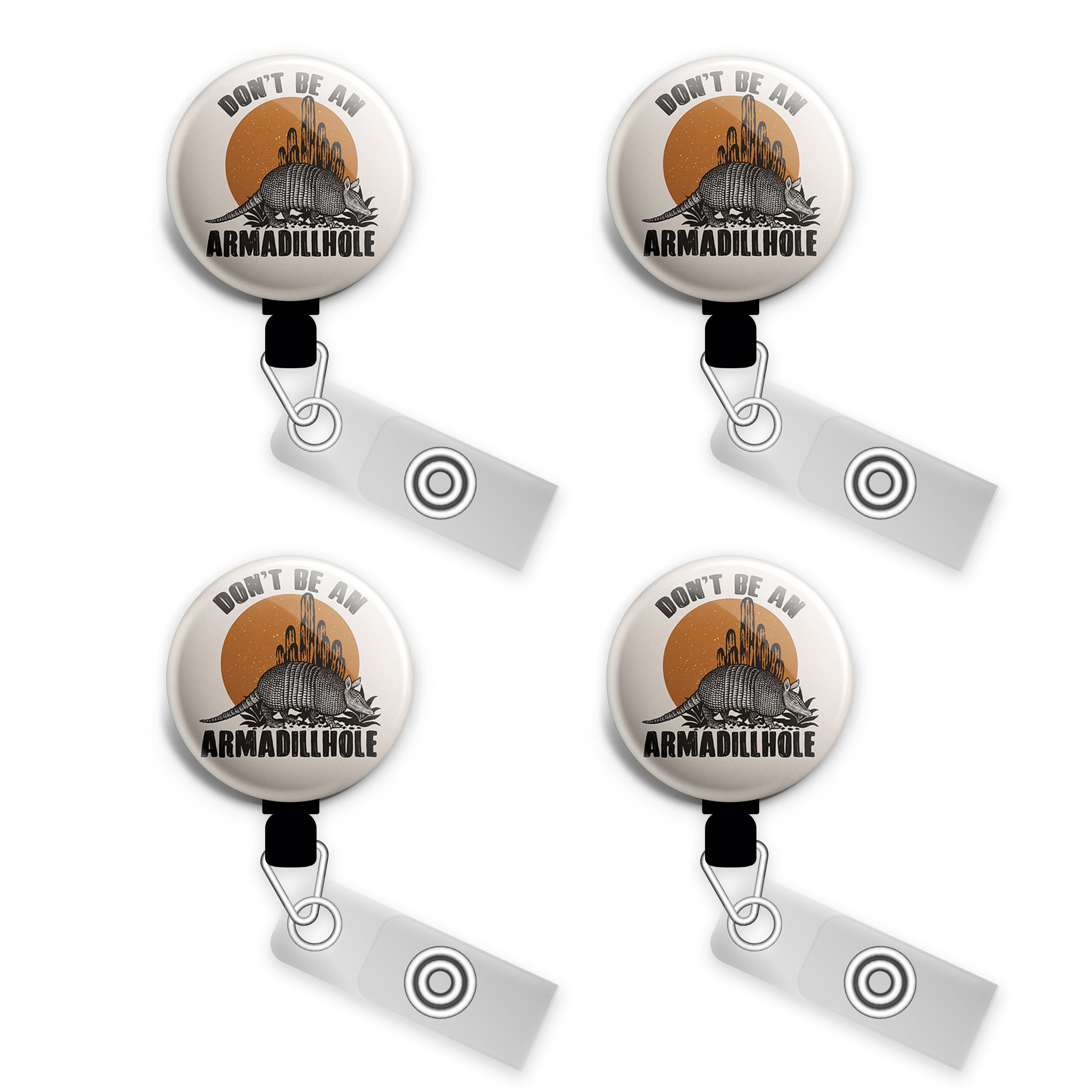 Don't Be an Armadillhole Swapfinity Retractable ID Badge Reel -  - Topperswap
