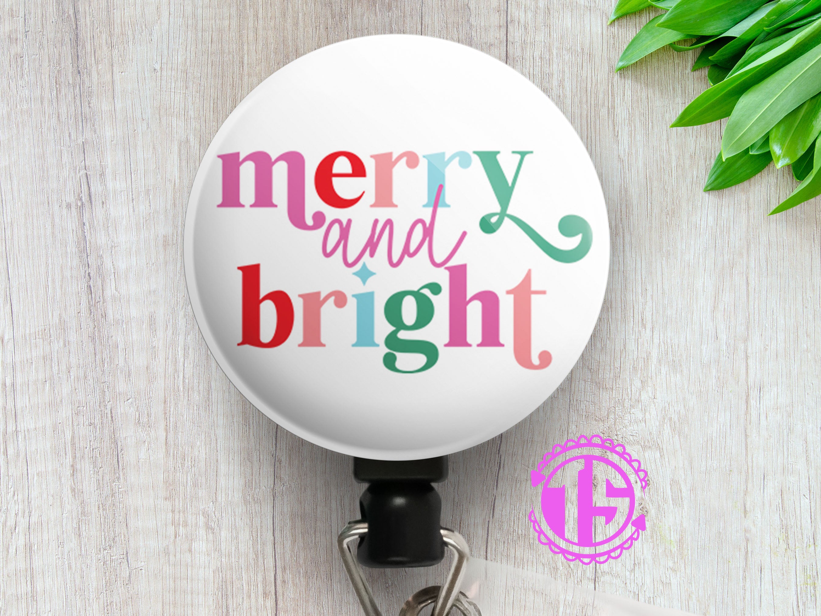 Merry and Bright Rainbow Swapfinity Retractable ID Badge Reel -  - Topperswap