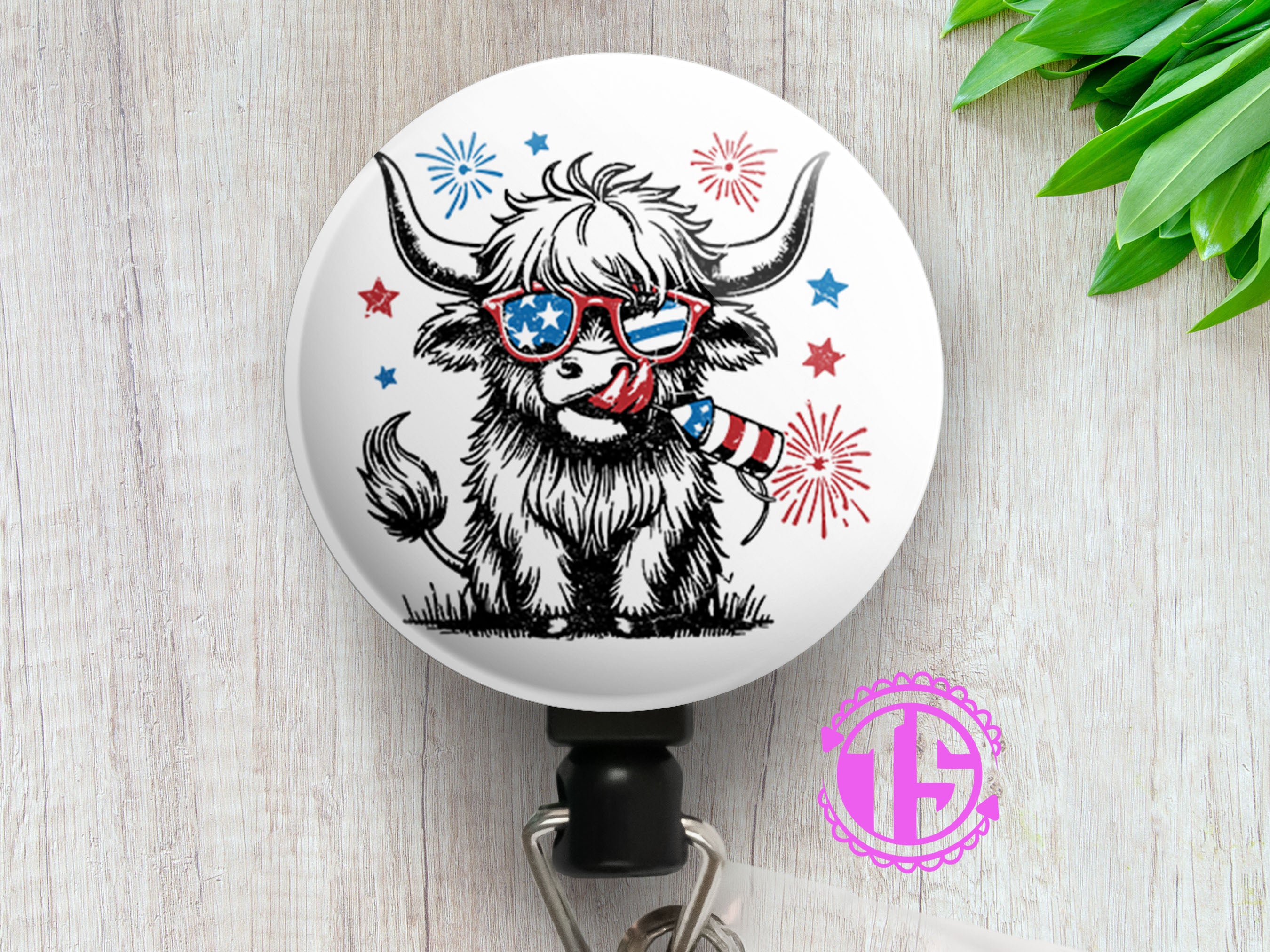 Moo-rah for the USA Swapfinity Retractable ID Badge Reel - - Topperswap