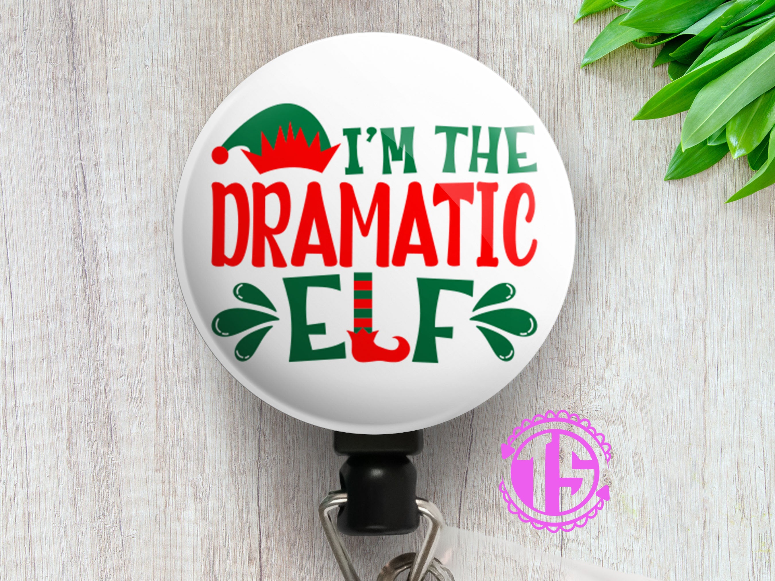 I'm The Dramatic Elf Swapfinity Retractable ID Badge Reel -  - Topperswap