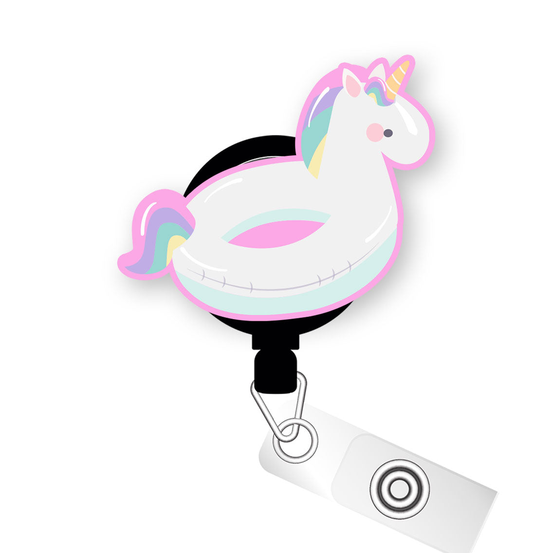 Sparkle Like a Unicorn Pop Topper Swapfinity Retractable ID Badge Reel - Alligator Clip / Premium Matte - Topperswap