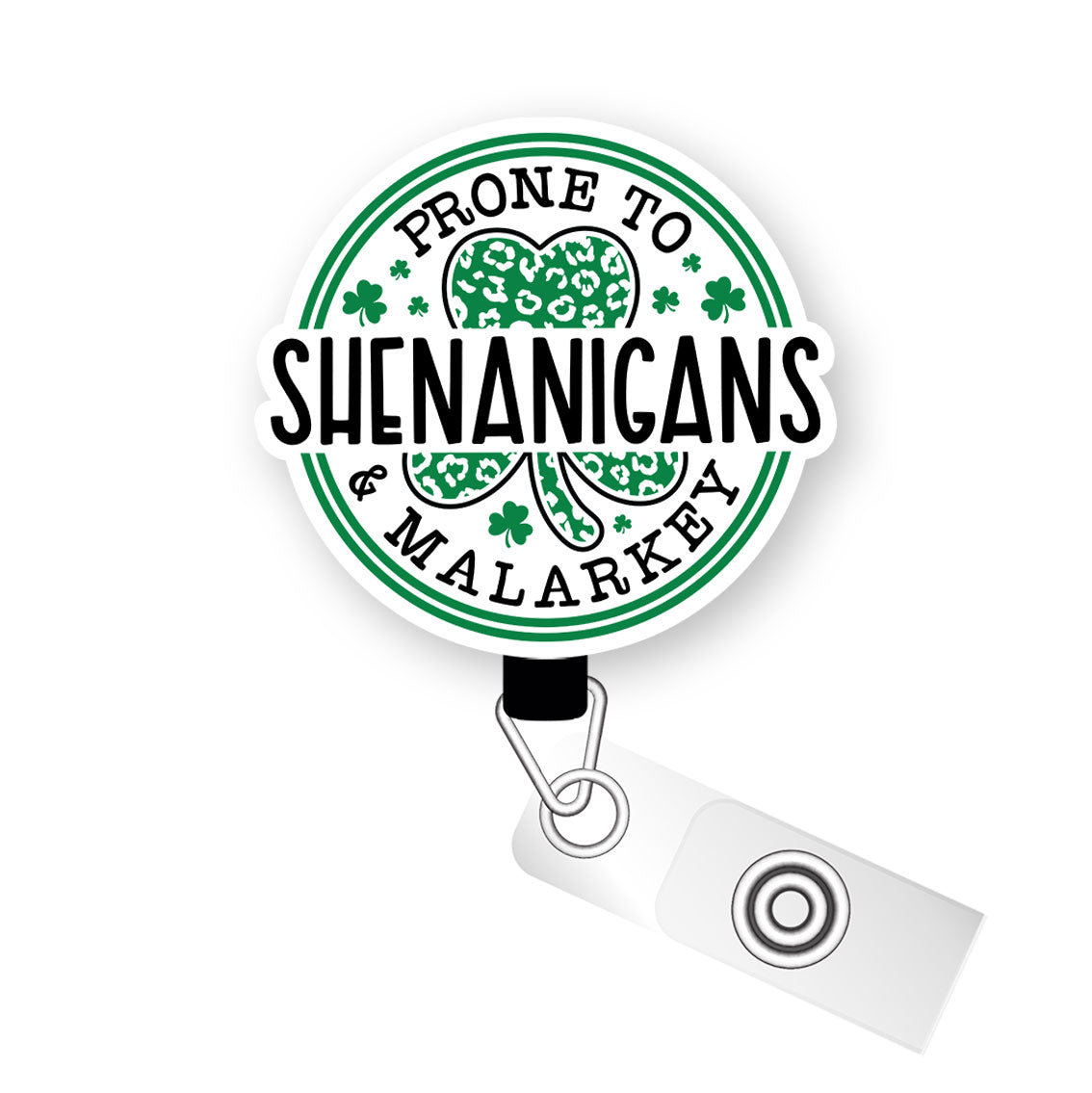 Prone to Shenanigans Pop Topper Swapfinity Retractable ID Badge Reel - - Topperswap