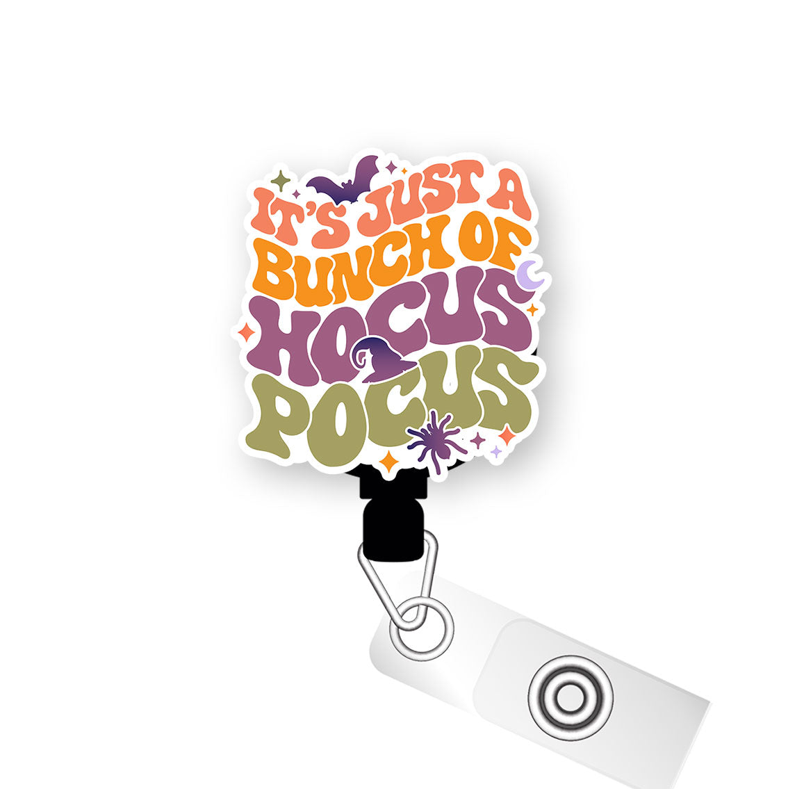 Hocus Focus Brew Pop Topper Swapfinity Retractable ID Badge Reel - Alligator Clip / Premium Matte - Topperswap