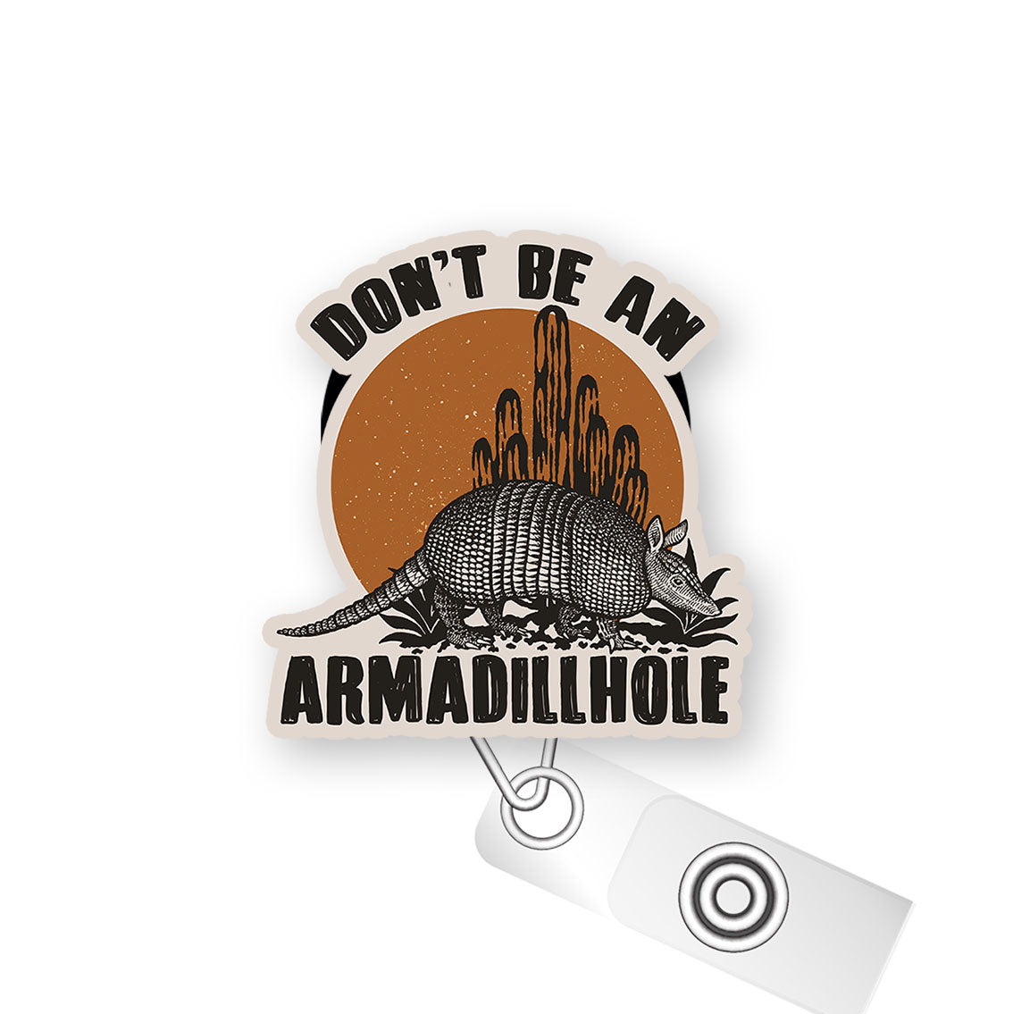 Don't Be an Armadillhole Pop Topper Swapfinity Retractable ID Badge Reel -  - Topperswap