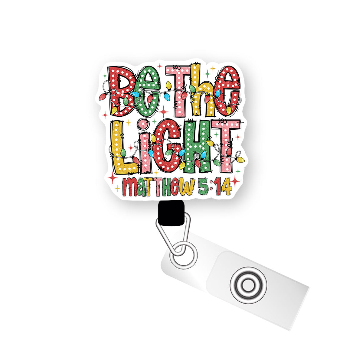 Be the Light Pop Topper Swapfinity Retractable ID Badge Reel - Alligator Clip / Premium Matte - Topperswap