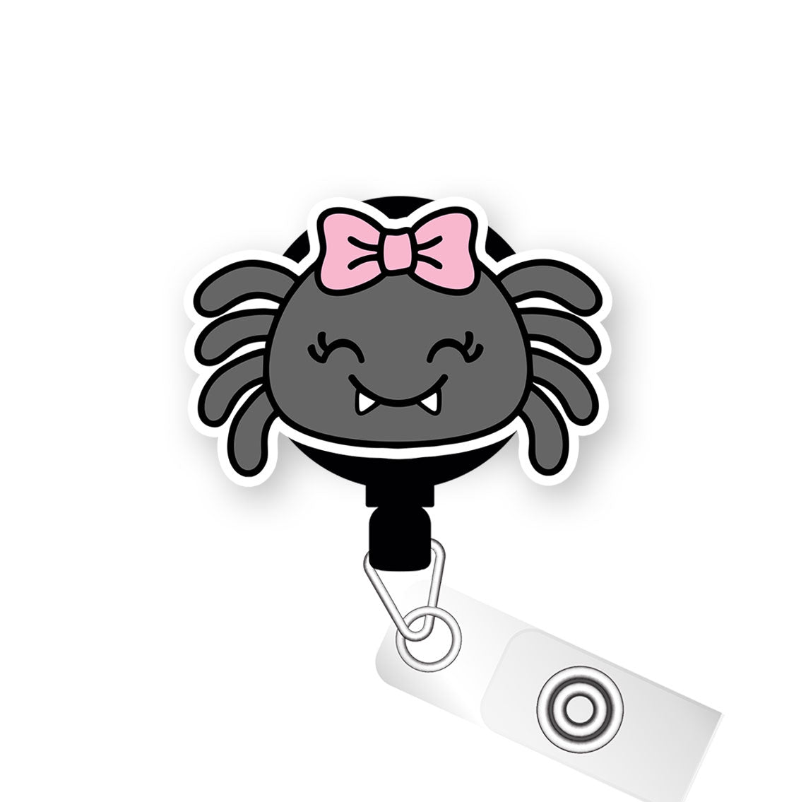 Spider Bow Pop Topper Swapfinity Retractable ID Badge Reel - - Topperswap