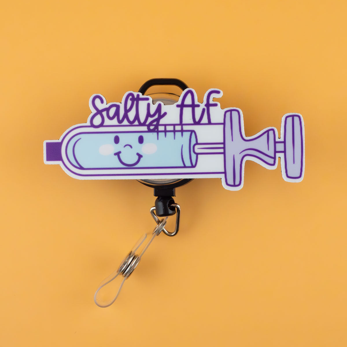 Salty Syringe Pop Topper Swapfinity Retractable ID Badge Reel -  - Topperswap