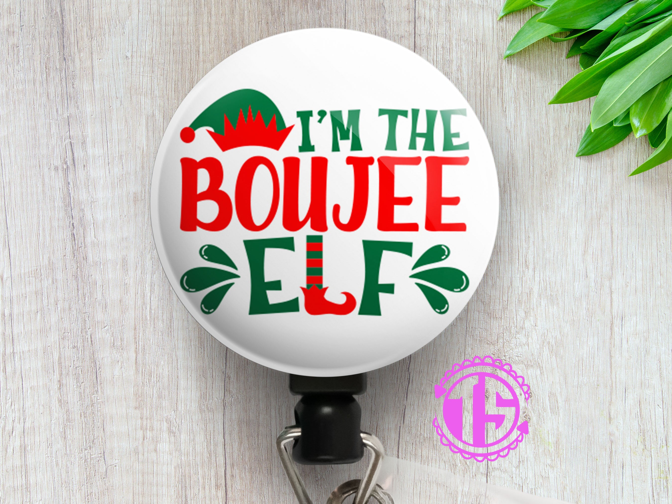 I'm The Boujee Elf Swapfinity Retractable ID Badge Reel -  - Topperswap