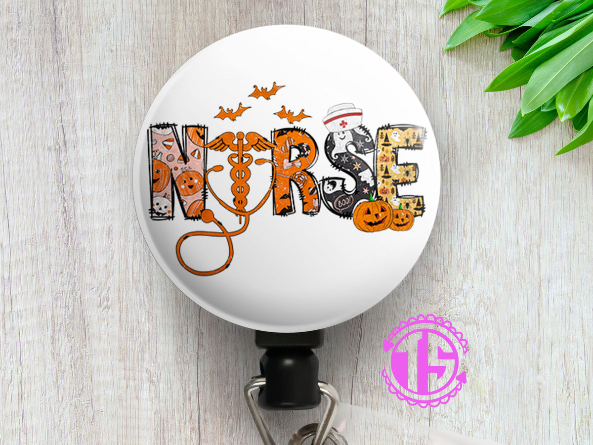 Can't Scare Nurse • Fall Funny Nurse Halloween Personalized Retractabl -  Topperswap