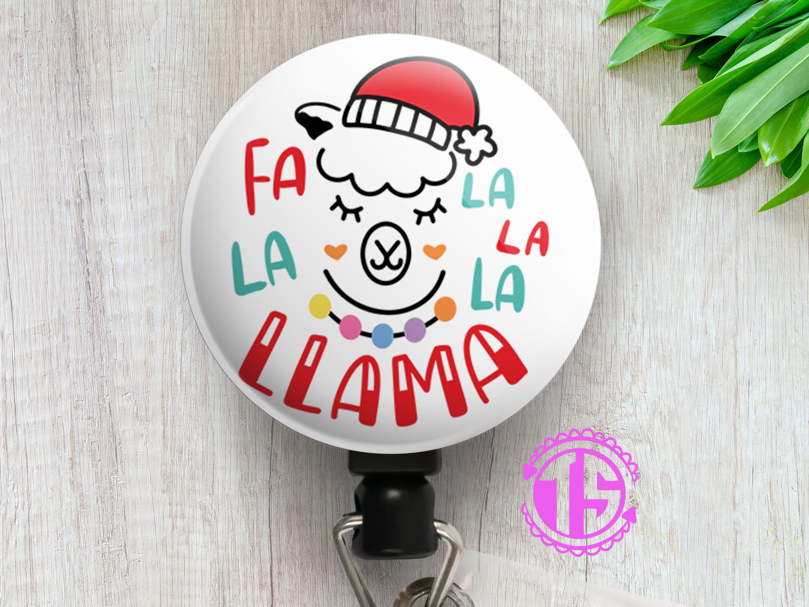 Fa La La Llama Joy Swapfinity Retractable ID Badge Reel -  - Topperswap