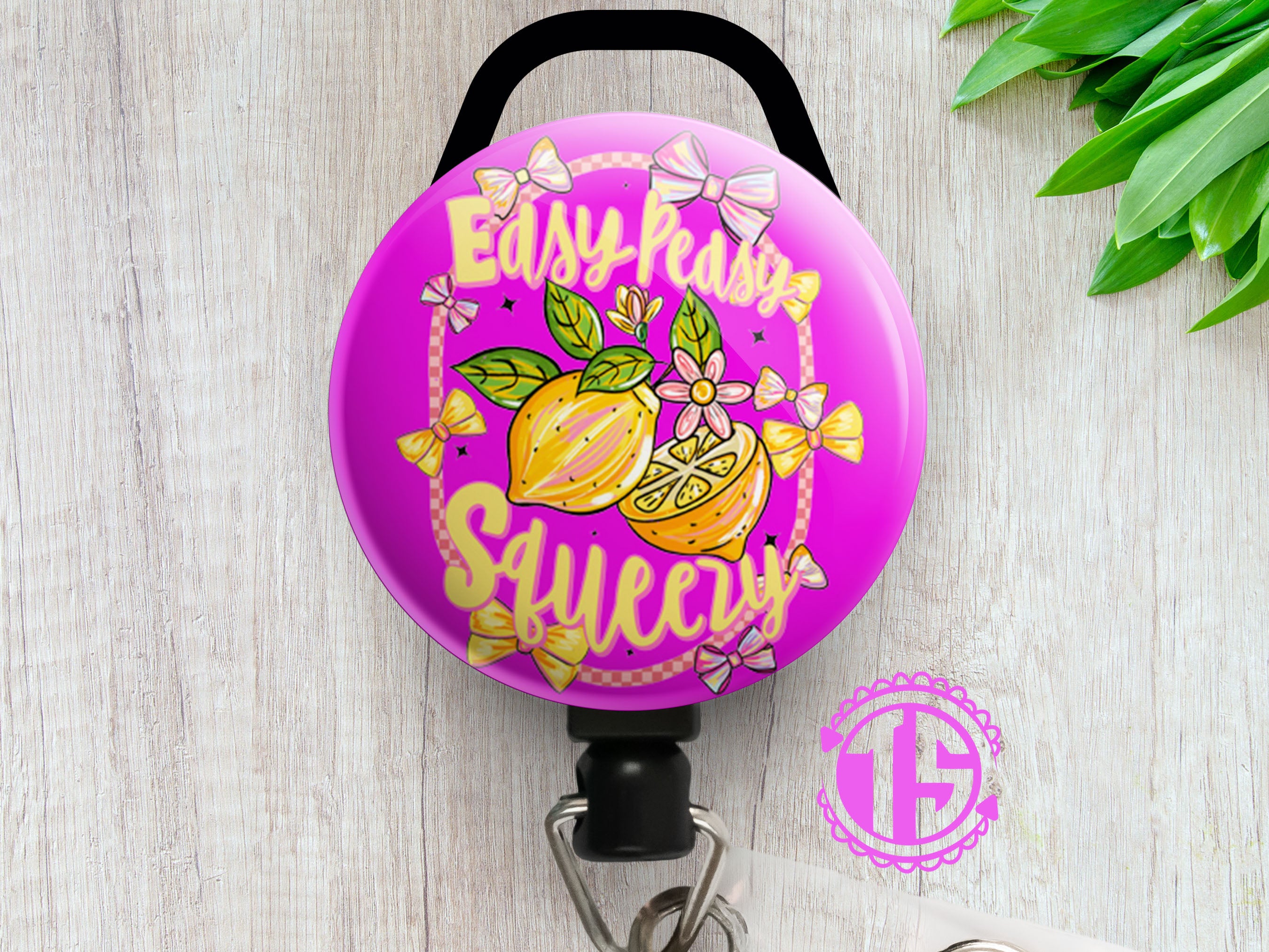 Easy Peasy Squeezy Swapfinity Retractable ID Badge Reel - - Topperswap