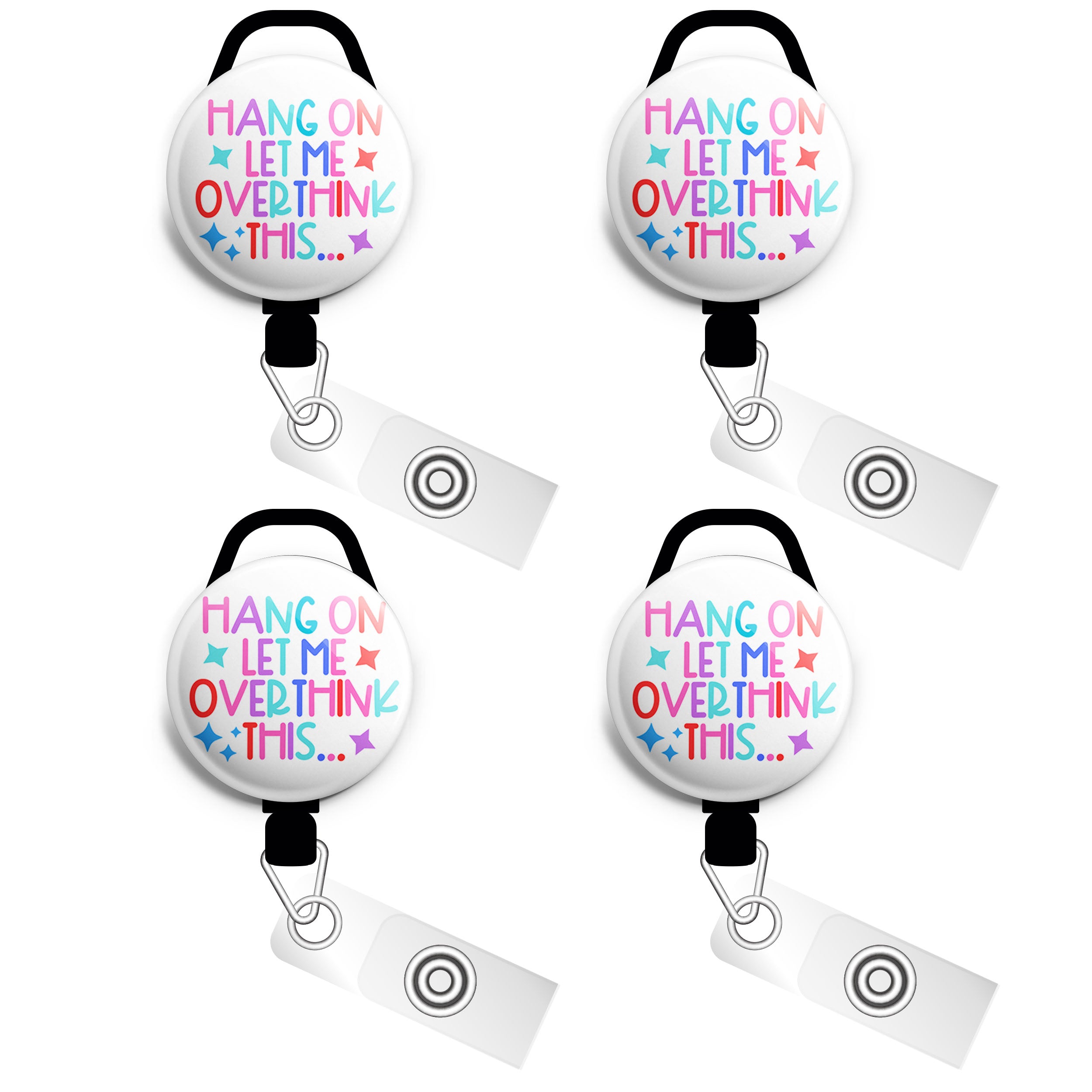 Hang on Let Me Overthink This… Swapfinity Retractable ID Badge Reel -  - Topperswap