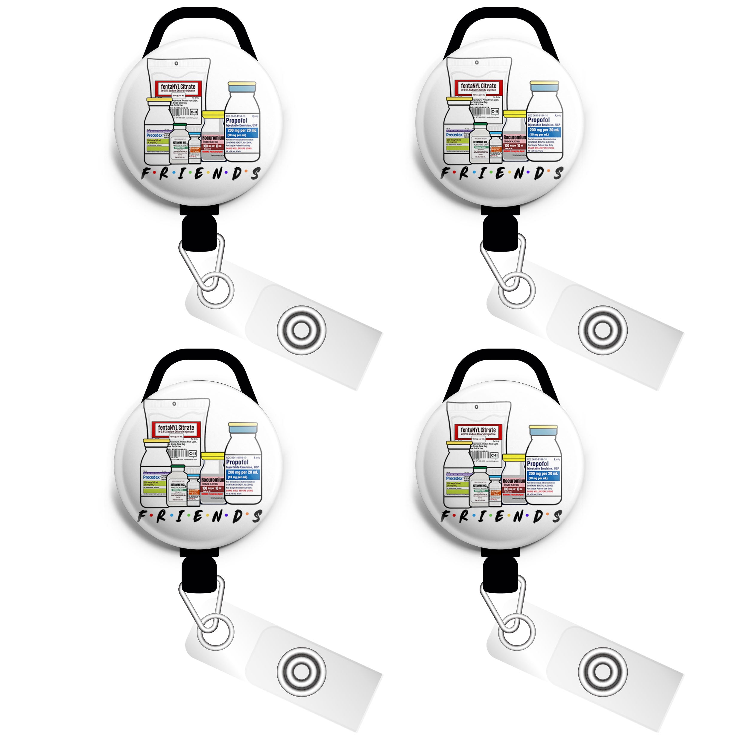 Friends Nurse Swapfinity Retractable ID Badge Reel -  - Topperswap
