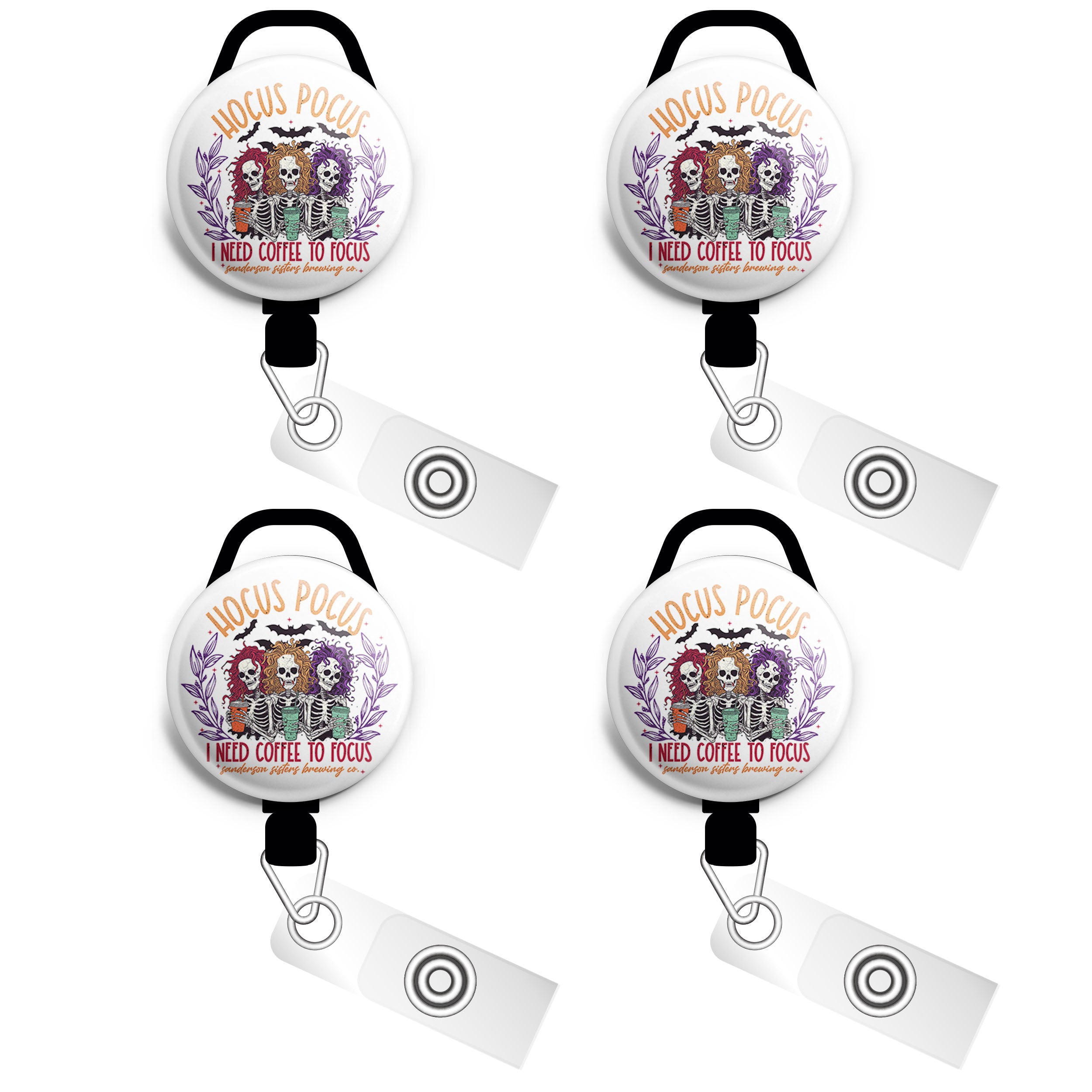 Three Coffee Sisters Swapfinity Retractable ID Badge Reel -  - Topperswap